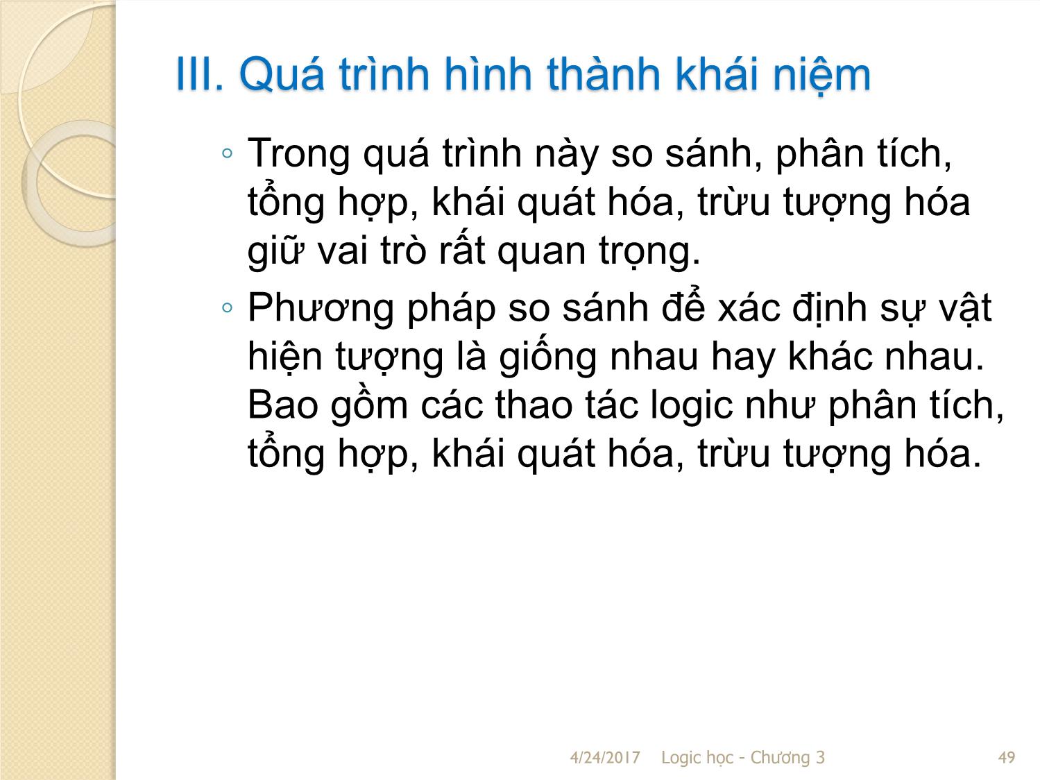 Bài giảng Logic học - Chương 3: Khái niệm trang 7