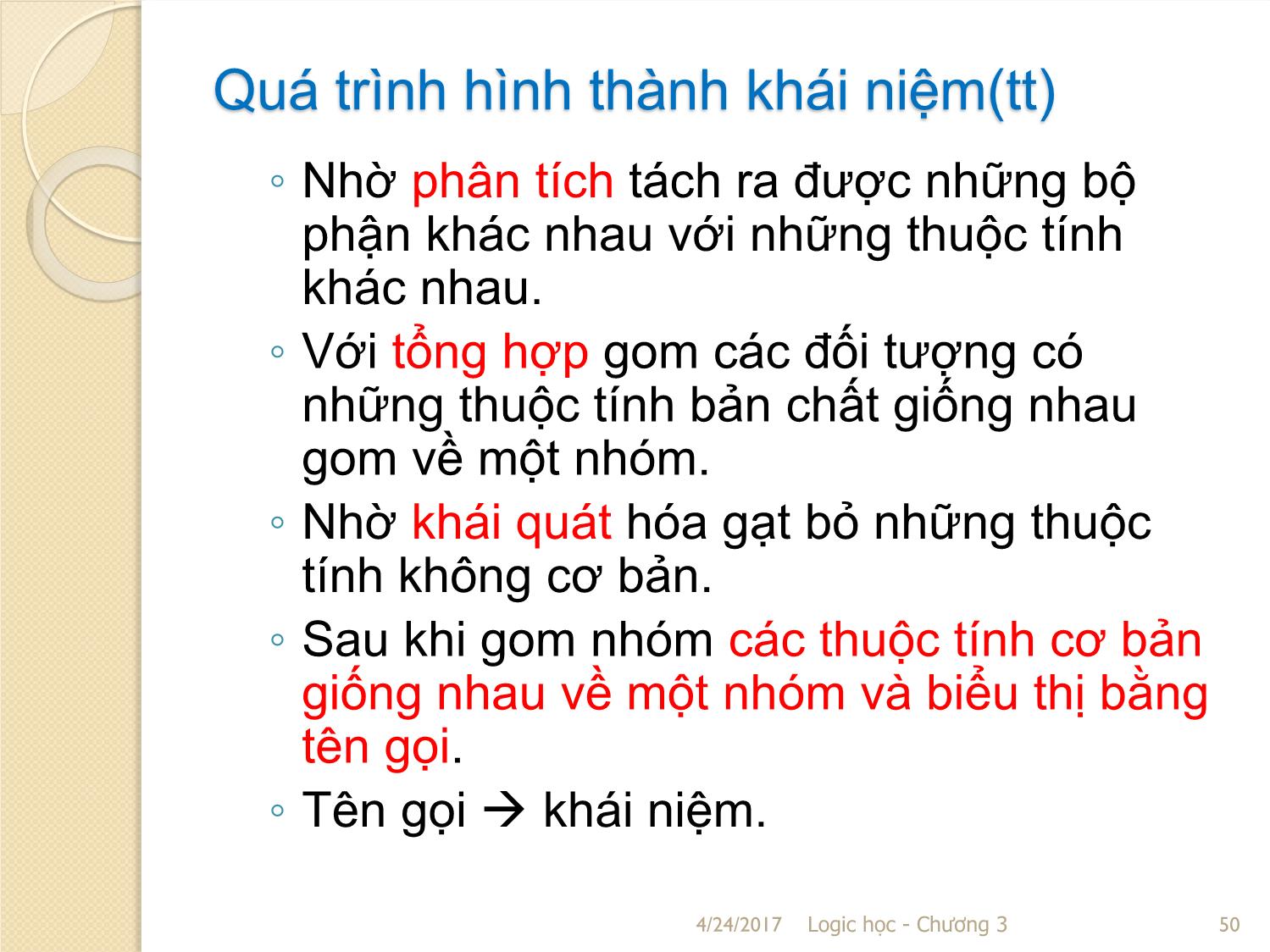 Bài giảng Logic học - Chương 3: Khái niệm trang 8