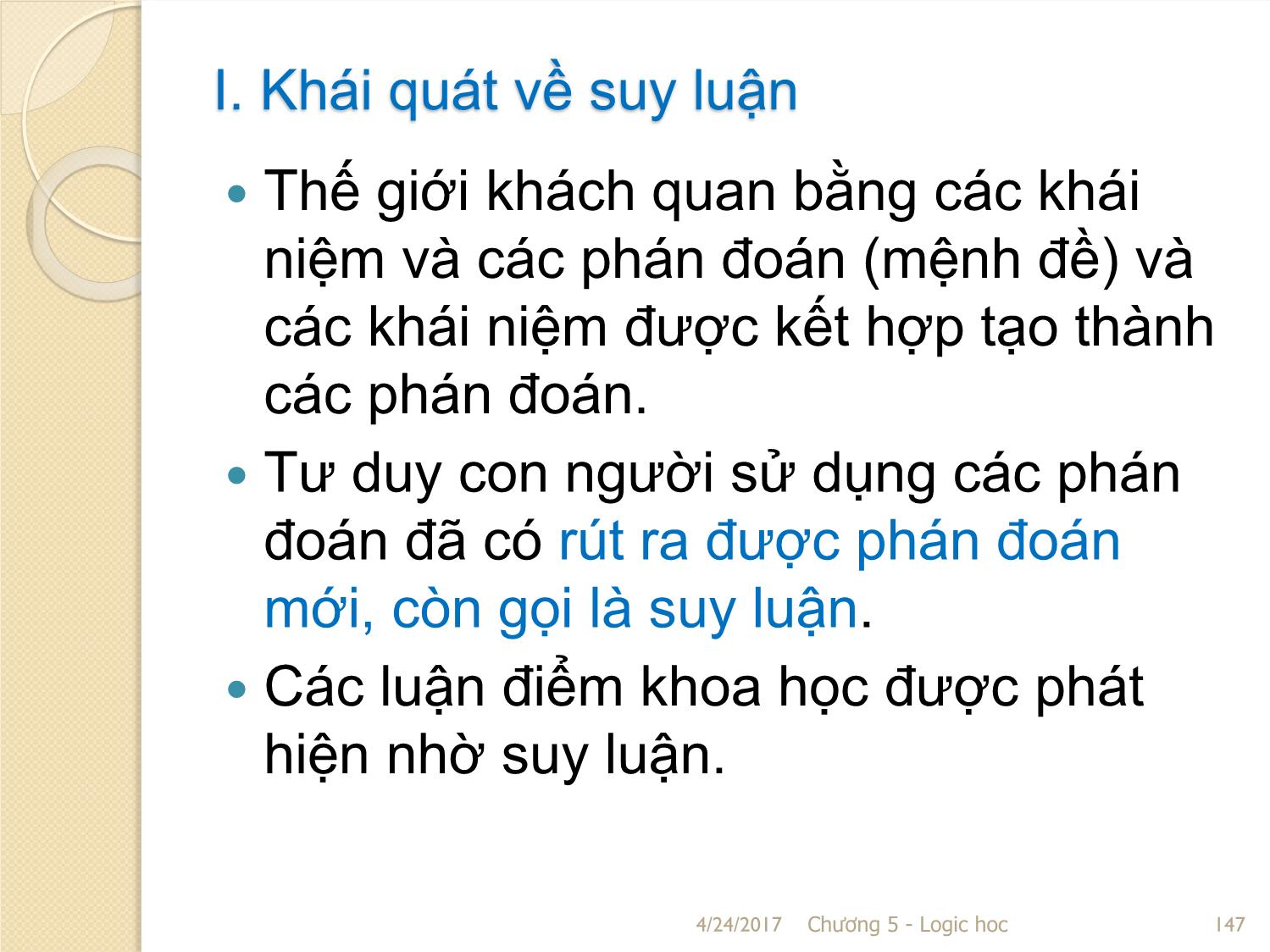 Bài giảng Logic học - Chương 5: Suy luận trang 3