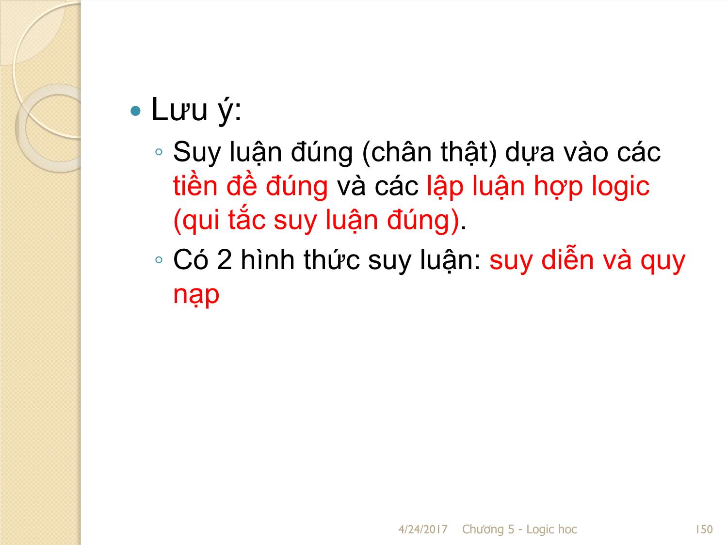 Bài giảng Logic học - Chương 5: Suy luận trang 6