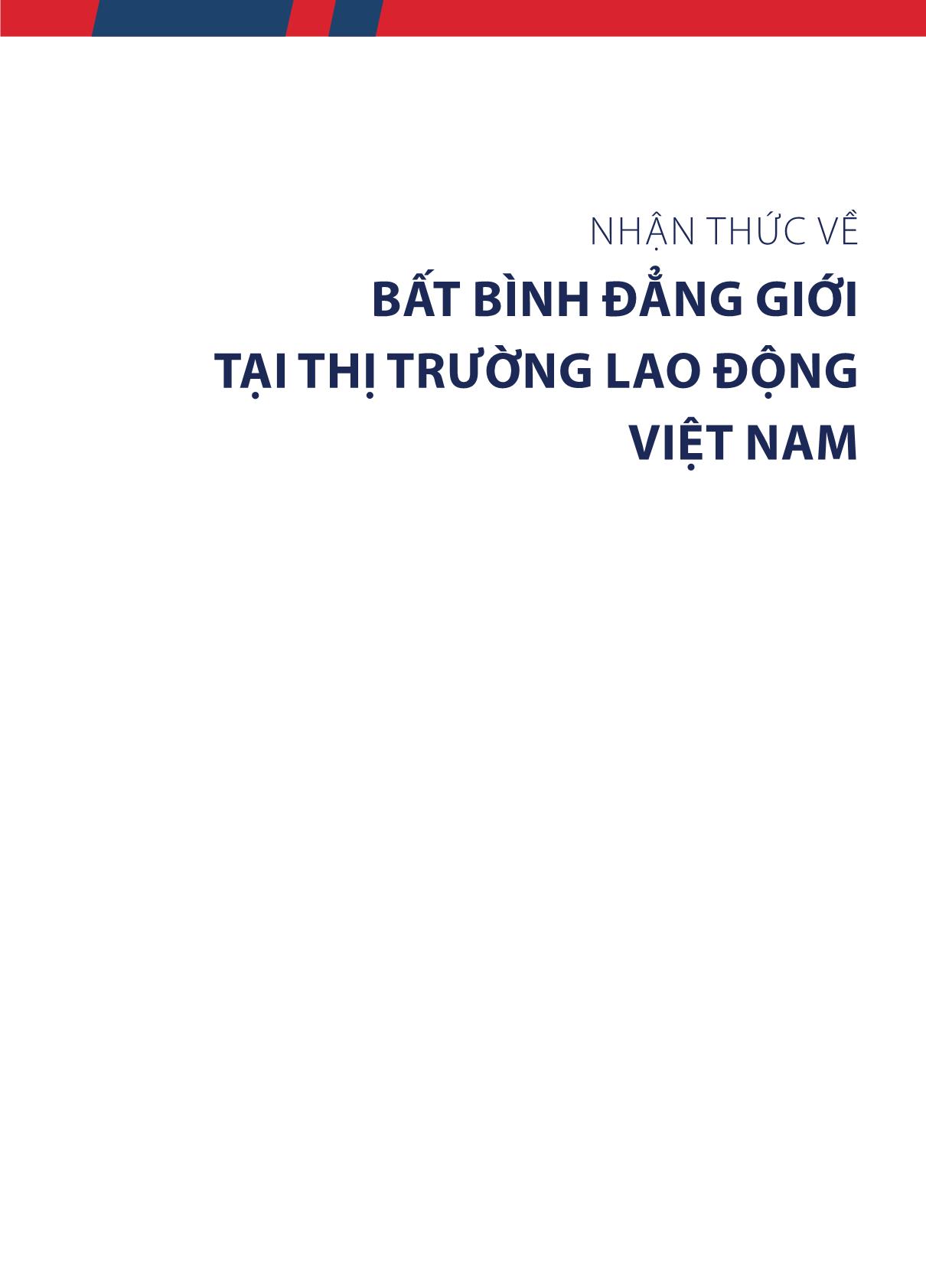 Báo cáo Nhận thức về bất bình đẳng giới tại thị trường lao động Việt Nam trang 3