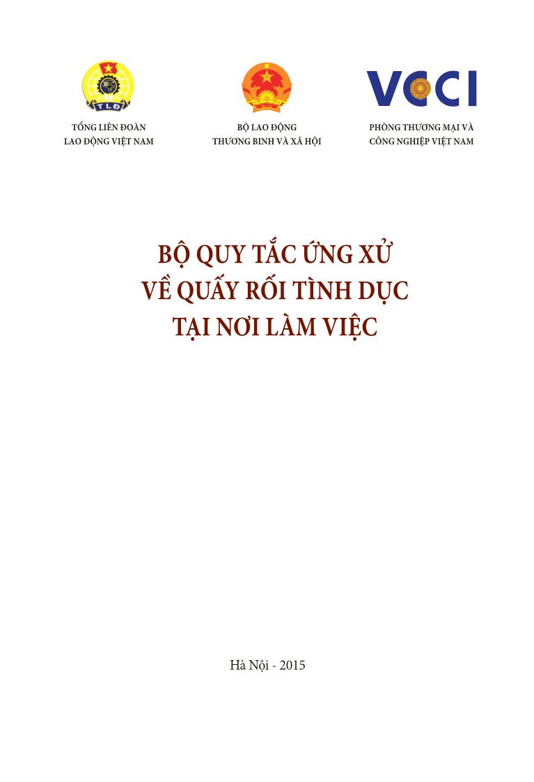 Bộ quy tắc ứng xử về quấy rối tình dục tại nơi làm việc trang 1