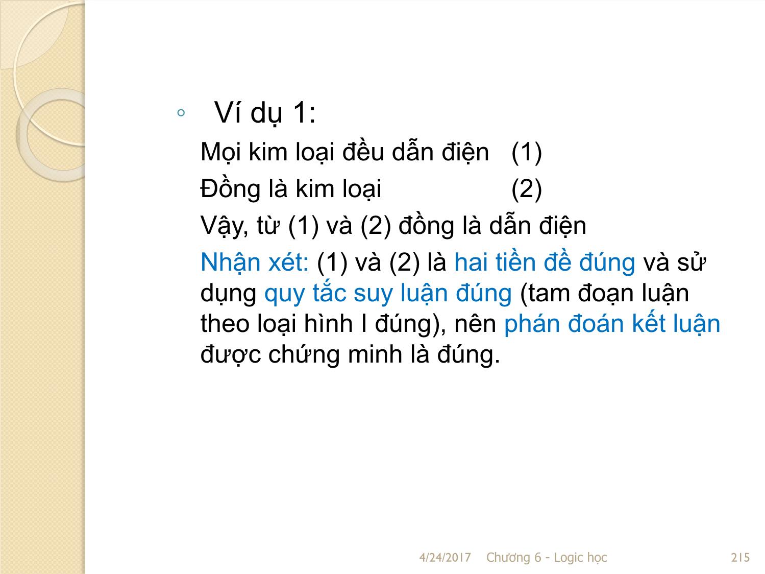 Bài giảng Logic học - Chương 6: Chứng minh và bác bỏ trang 4