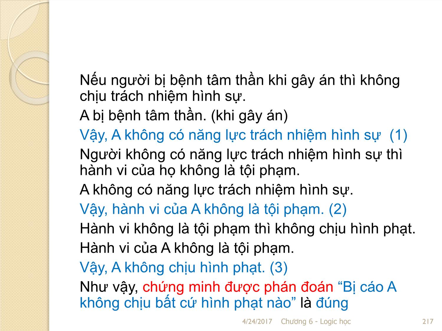 Bài giảng Logic học - Chương 6: Chứng minh và bác bỏ trang 6