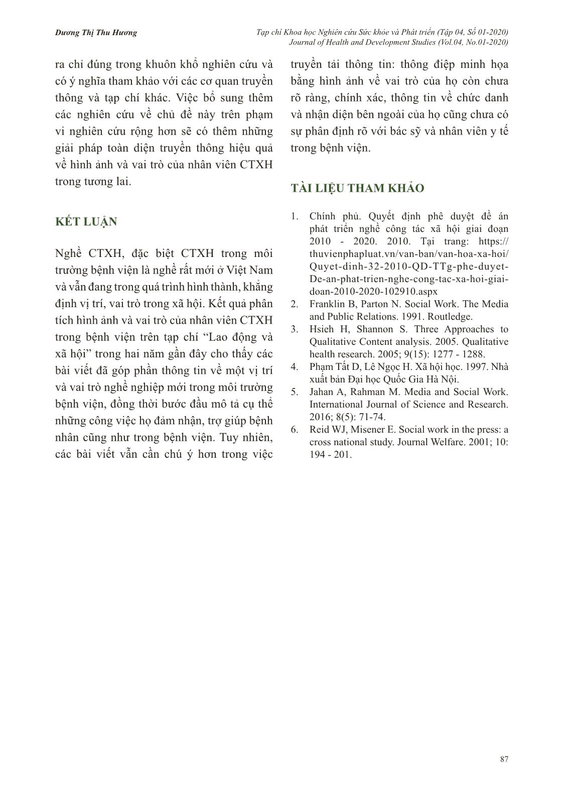 Đánh giá truyền thông về hình ảnh và vai trò nhân viên công tác xã hội trong bệnh viện trên truyền thông đại chúng tại Việt Nam trang 9