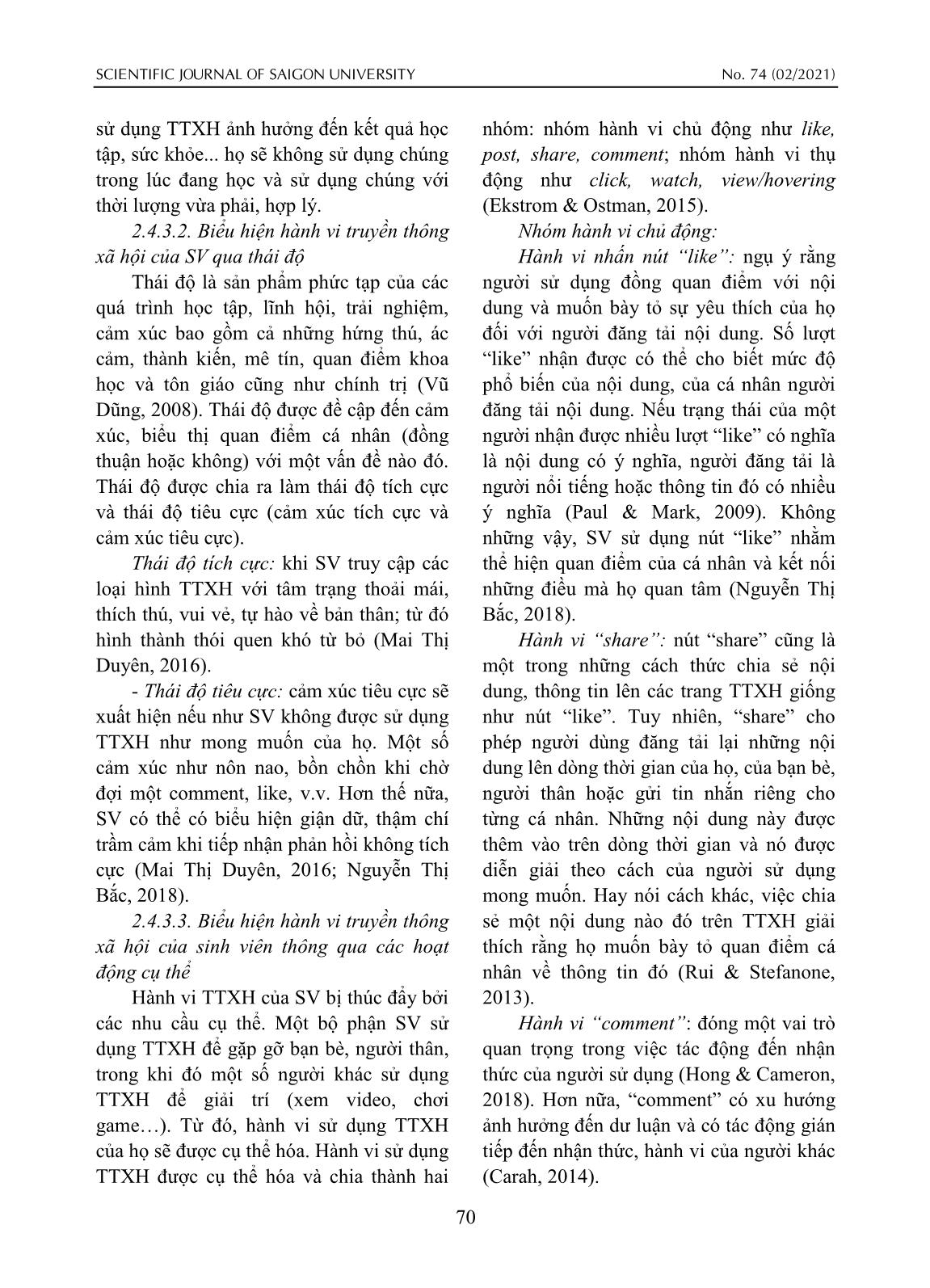 Hành vi truyền thông xã hội của sinh viên - Tiếp cận từ lý thuyết sử dụng và hài lòng trang 7
