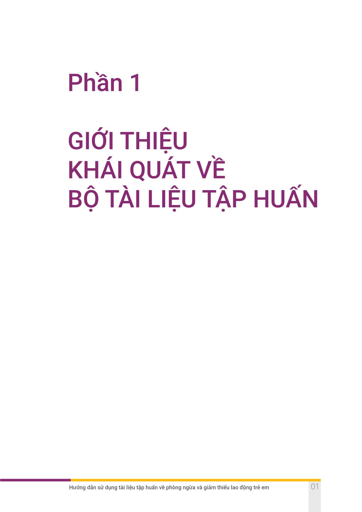 Hướng dẫn sử dụng tài liệu tập huấn về phòng ngừa và giảm thiểu lao động trẻ em trang 6