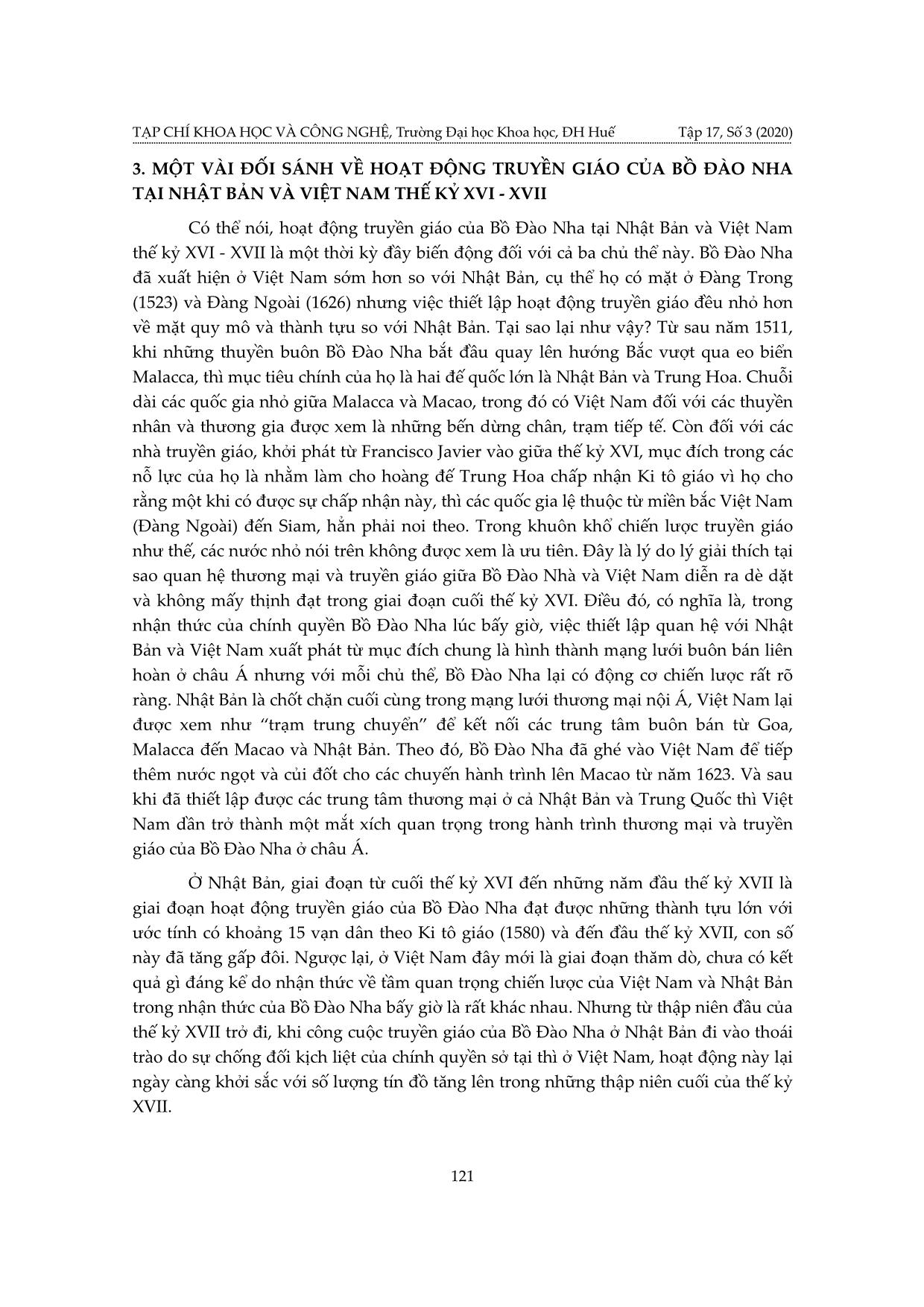 Một vài đối sánh về hoạt động truyền giáo của Bồ Đào Nha tại Nhật Bản và Việt Nam thế kỷ XVI – XVII trang 7