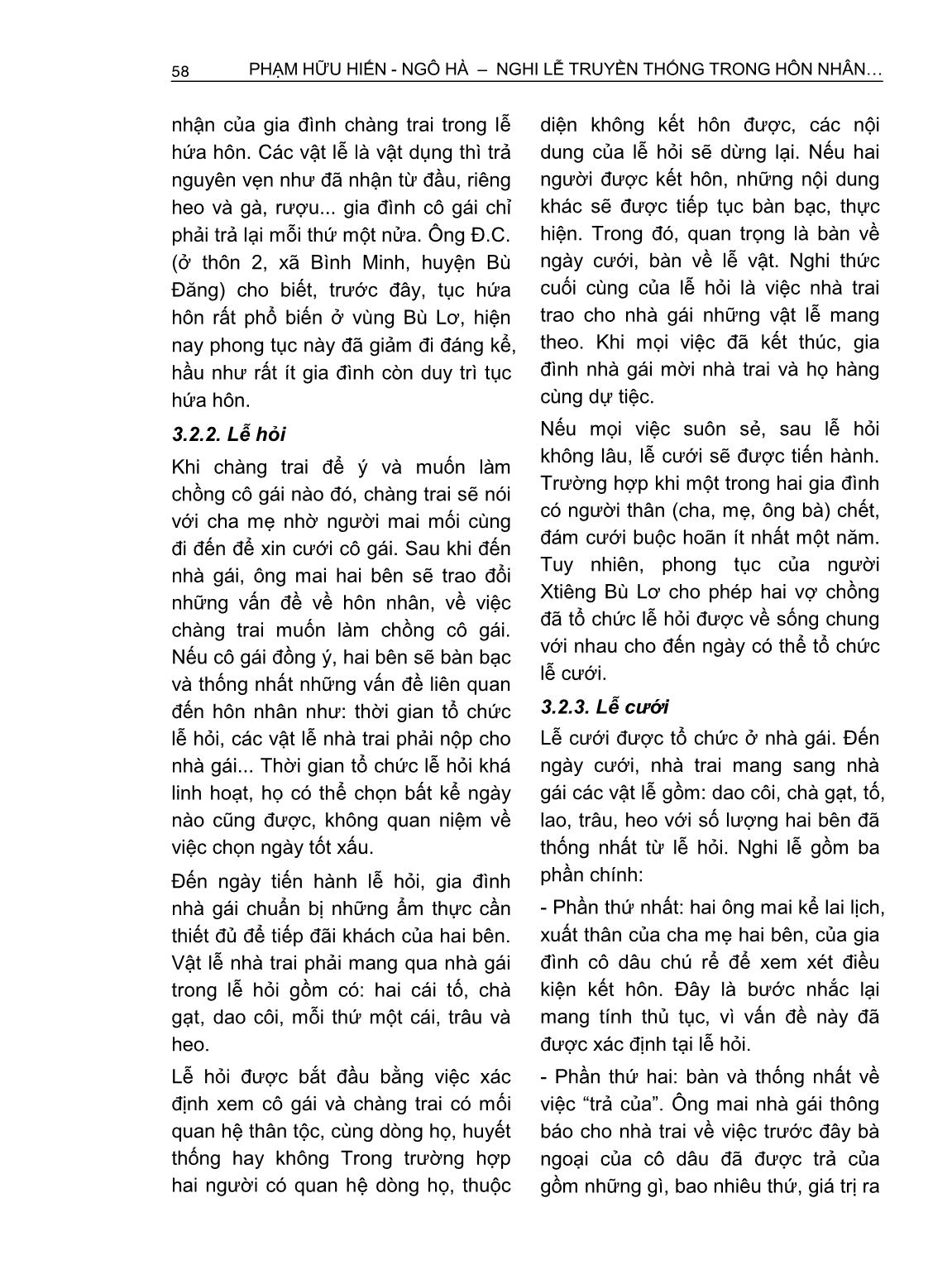 Nghi lễ truyền thống trong hôn nhân của người Xtiêng ở Bình Phước trang 8