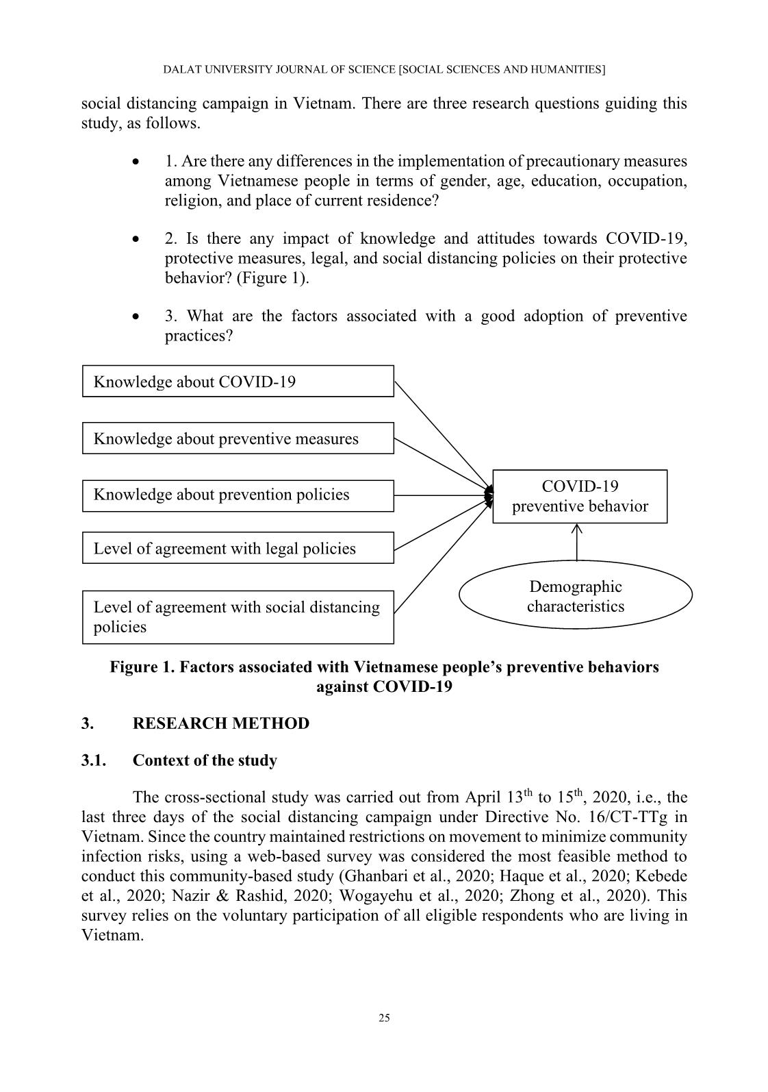 Protective behavior against Covid-19 among Vietnamese people in the social distancing campaign: A cross-sectional study trang 6