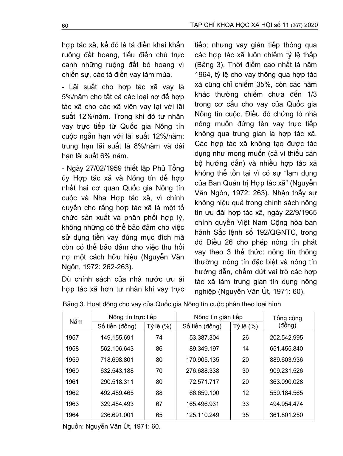 Quốc gia nông tín cuộc và việc cung cấp tín dụng nông nghiệp (1957-1967) trang 7