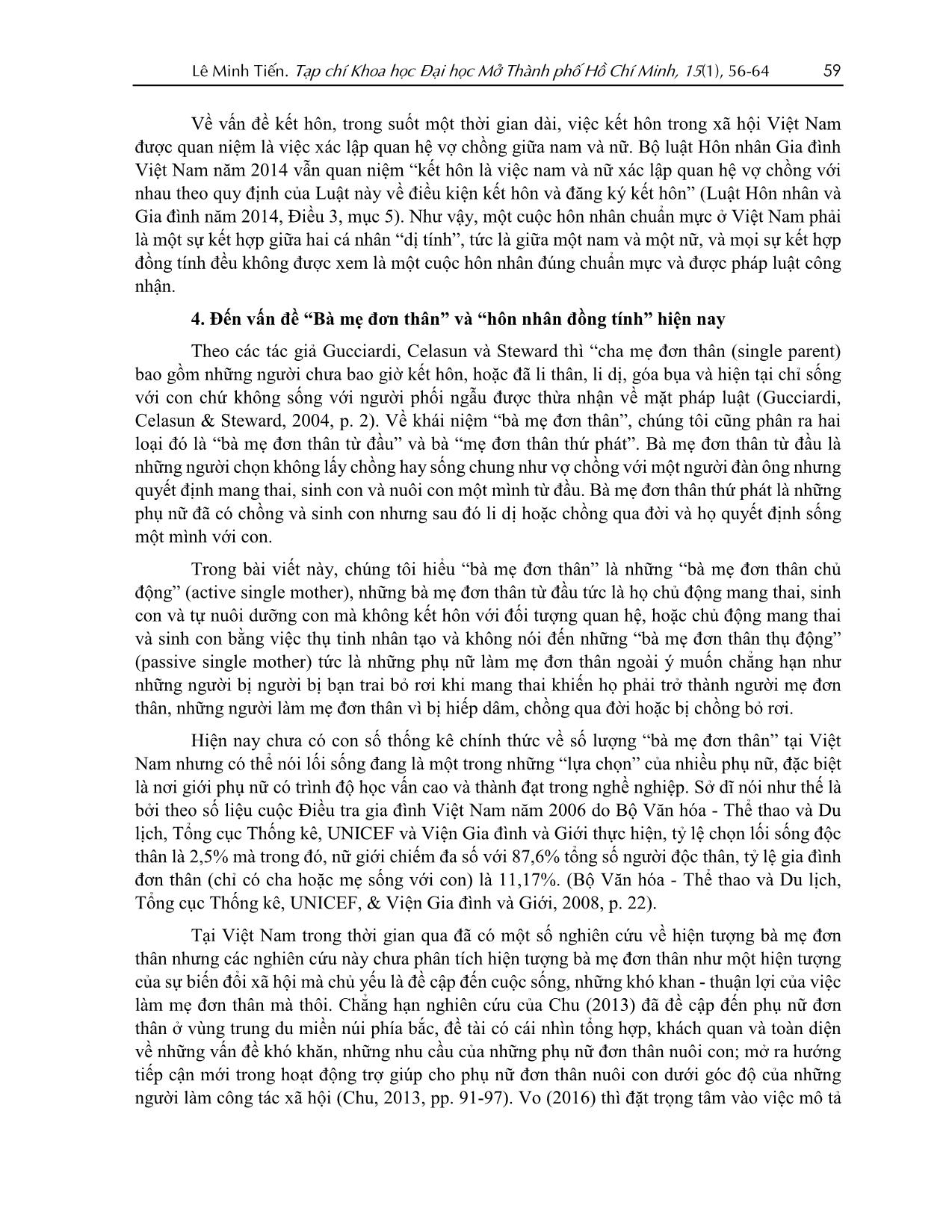 Sự biến đổi xã hội từ góc nhìn xã hội học vi mô qua hai hiện tượng: Bà mẹ đơn thân và hôn nhân đồng tính trang 4