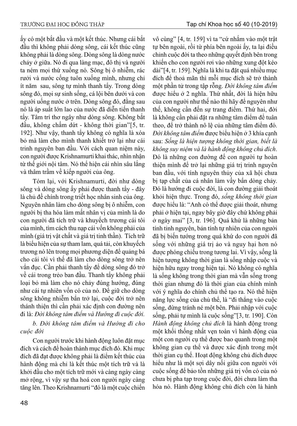 Triết lý nhân sinh của J.Krishnamurti và giá trị thực tiễn đối với việc giáo dục nhân văn cho con người Việt Nam trong giai đoạn hiện nay trang 7