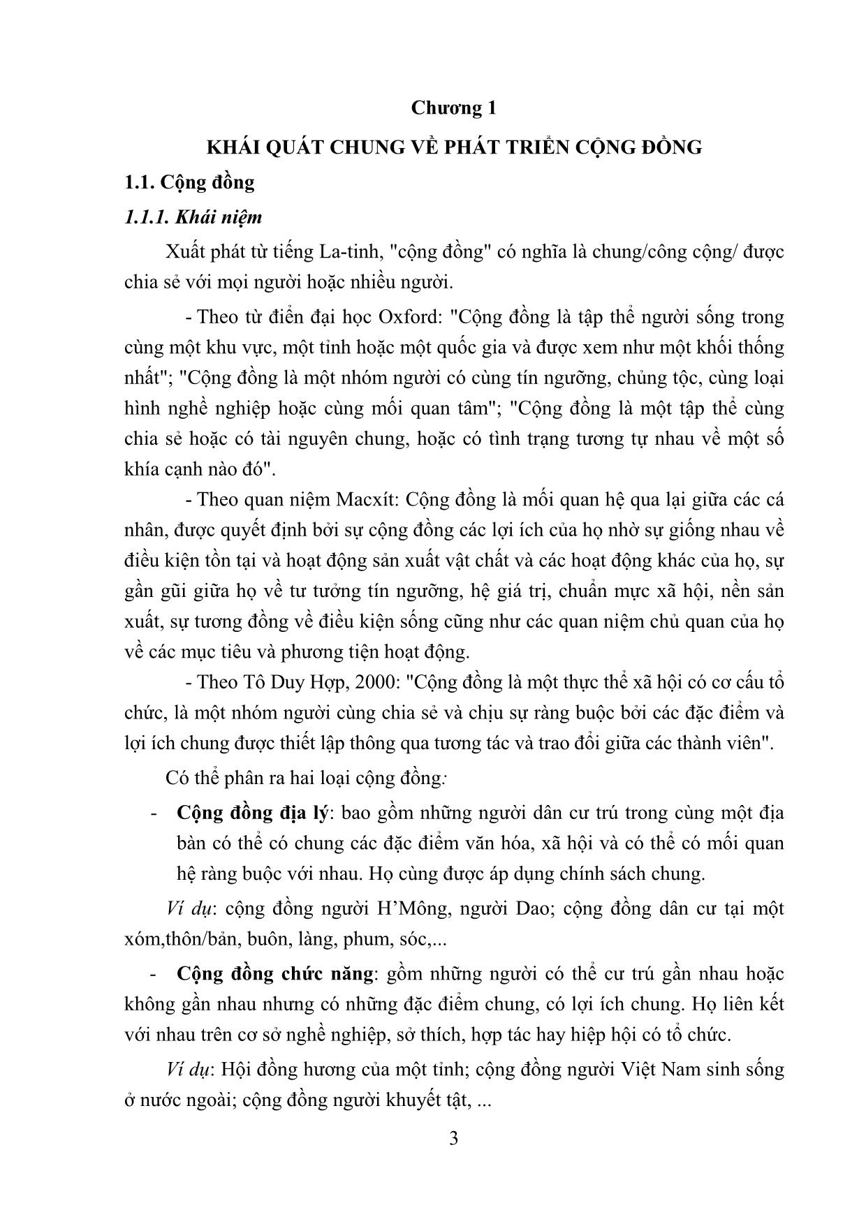Bài giảng Phát triển cộng đồng - Hoàng Thị Minh Huệ trang 5