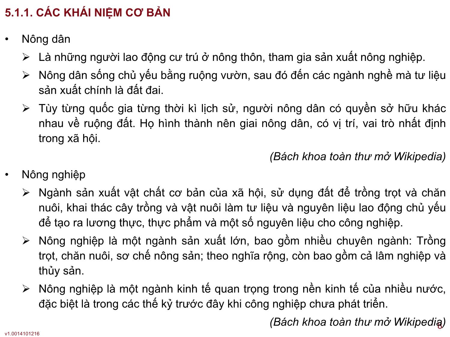 Bài giảng Xã hội học đại cương - Bài 5: Xã hội học nông thôn - Lê Ngọc Thông trang 8