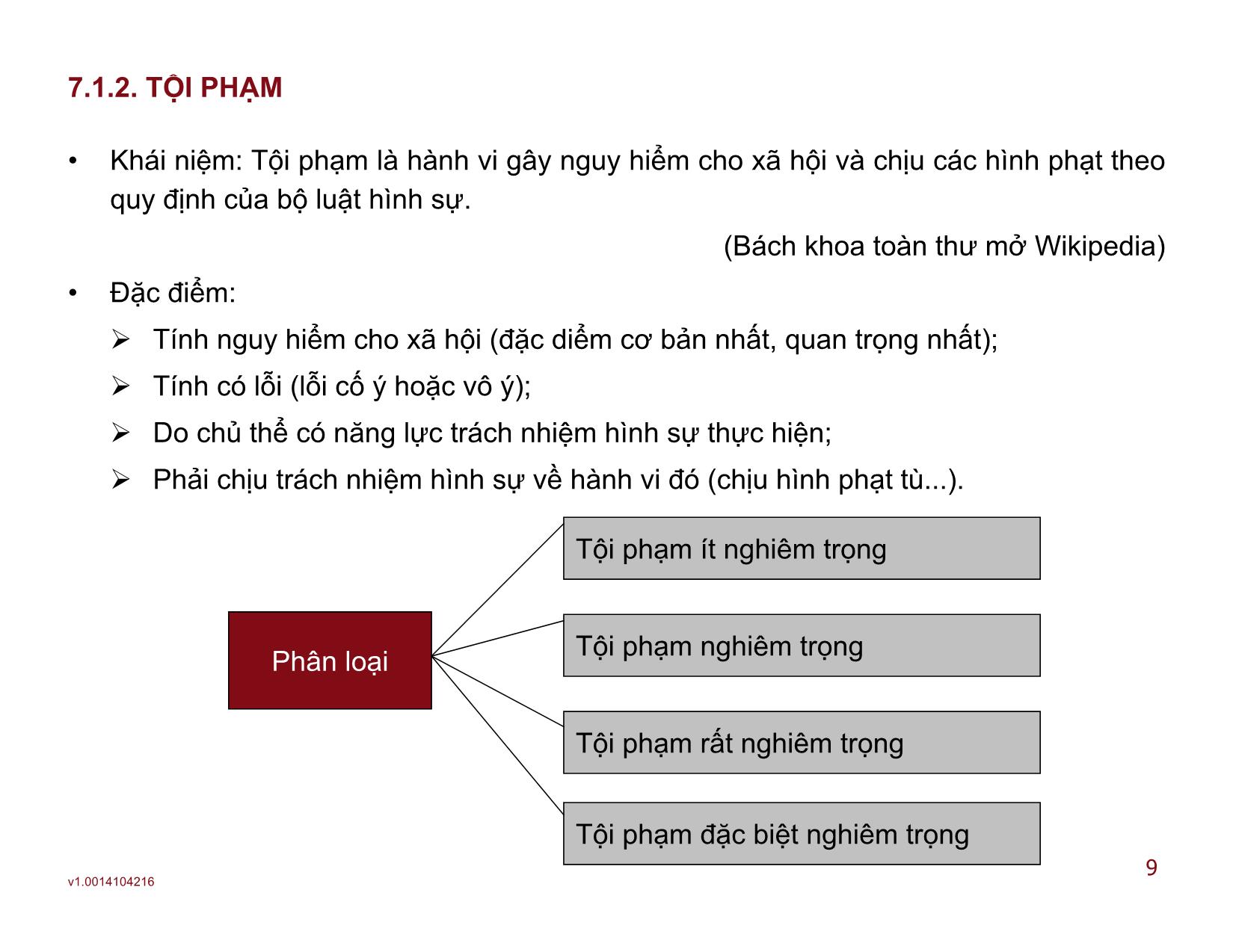 Bài giảng Xã hội học đại cương - Bài 7: Xã hội học tội phạm - Lê Ngọc Thông trang 9