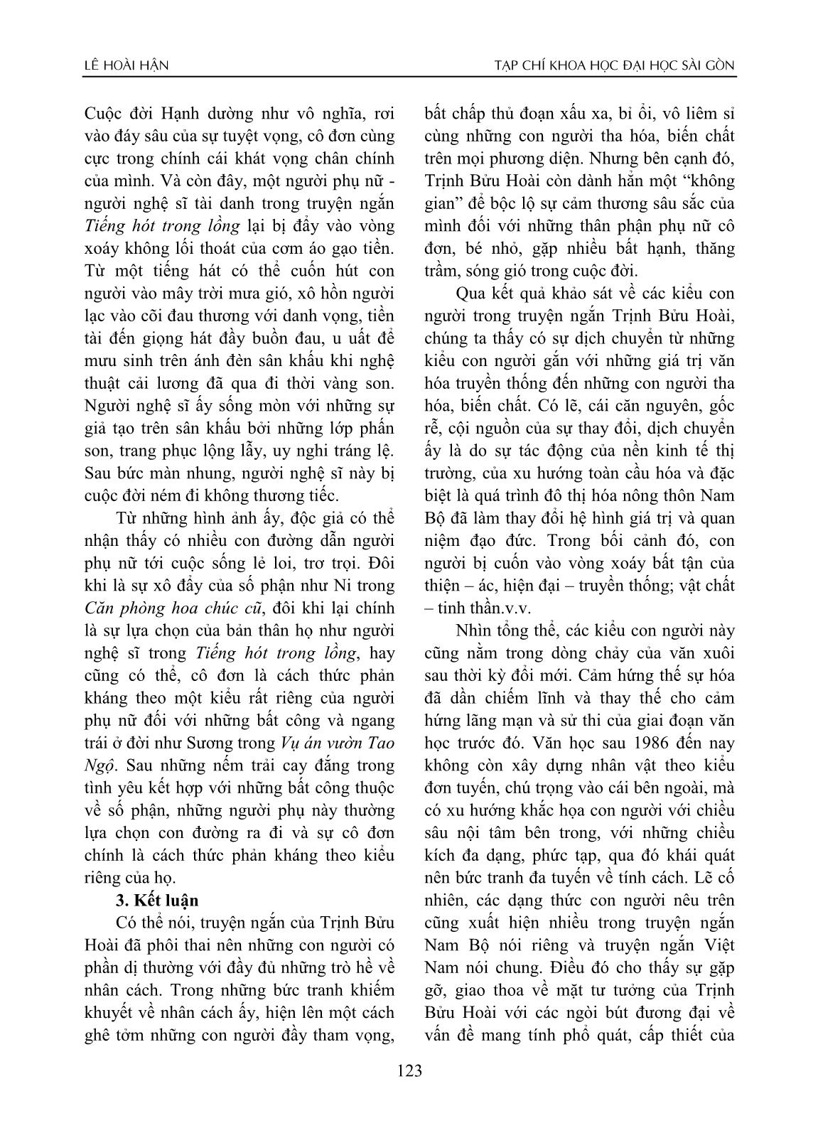 Con người Nam Bộ trong truyện ngắn Trịnh Bửu Hoài trang 6
