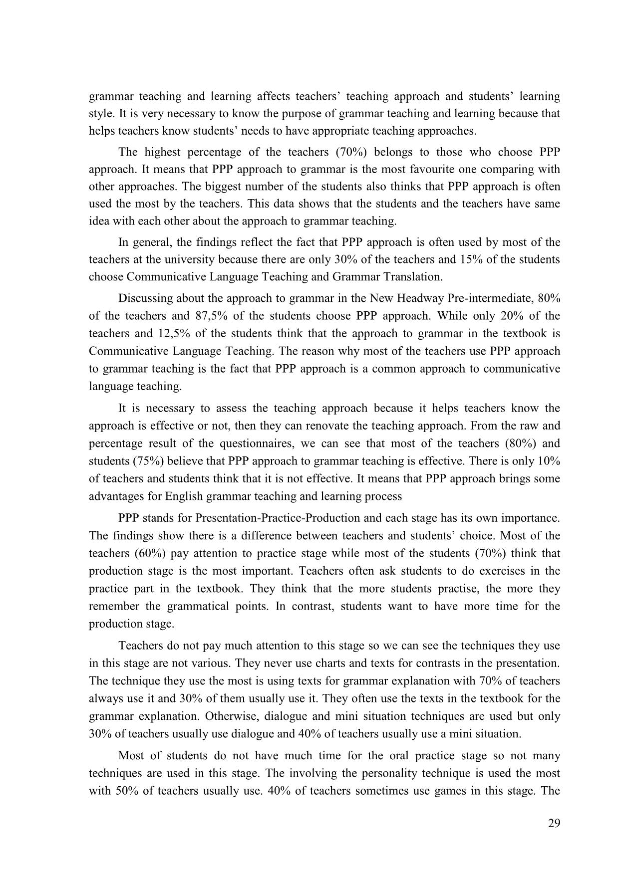 An analysis on grammar approach in the textbook new headway pre-Intermediate and implications for teaching and learning. A cacse study in the department of chemistry and environment of Hung Yen universityof technology and education trang 4