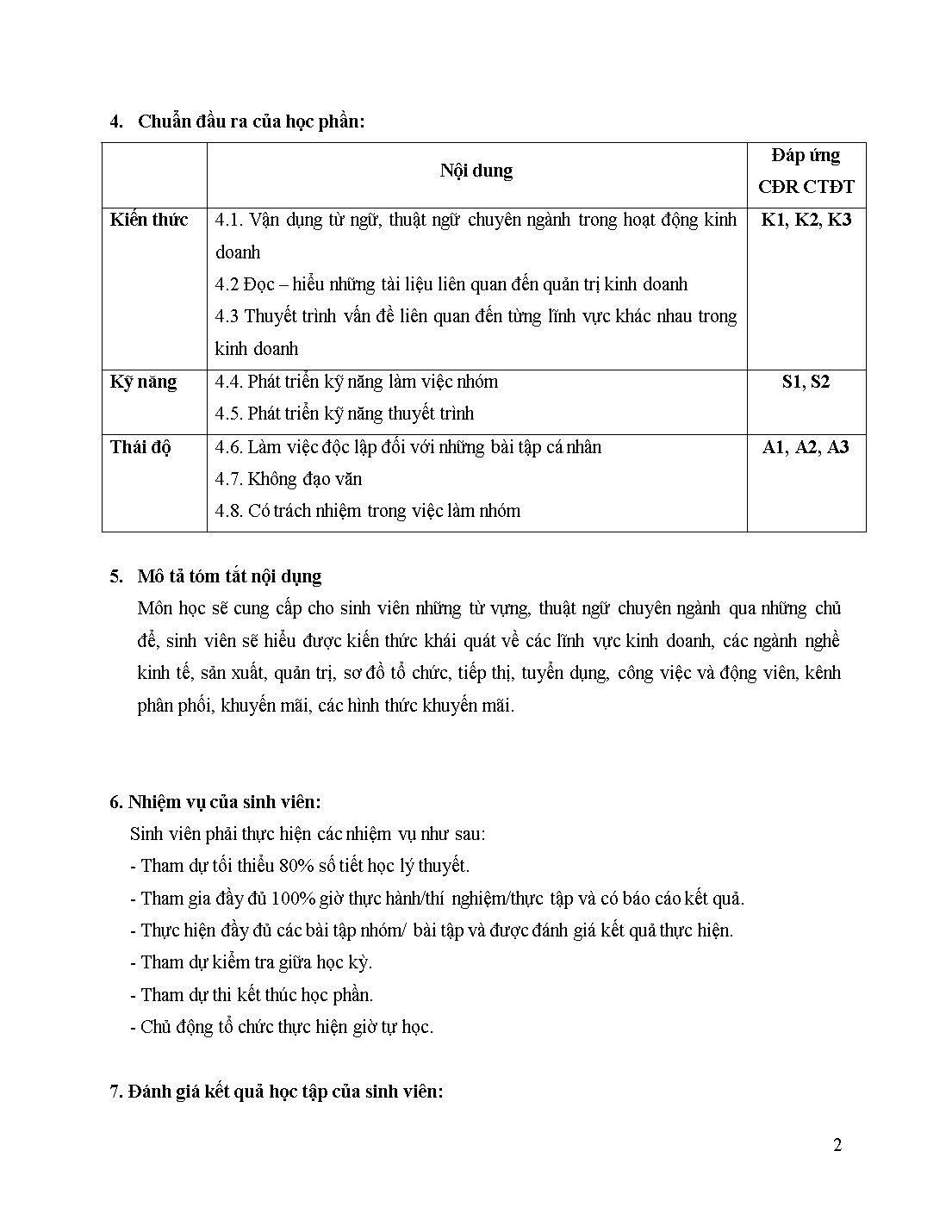 Đề cương chi tiết học phần Đọc Tiếng Anh 3 (Reading 3) trang 2