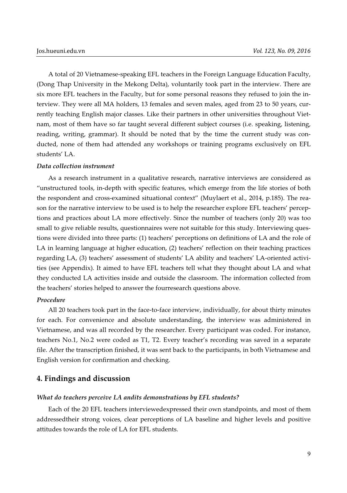 EFL teachers’ perceptions and practices regarding learner autonomy at Dong Thap University, Vietnam trang 5