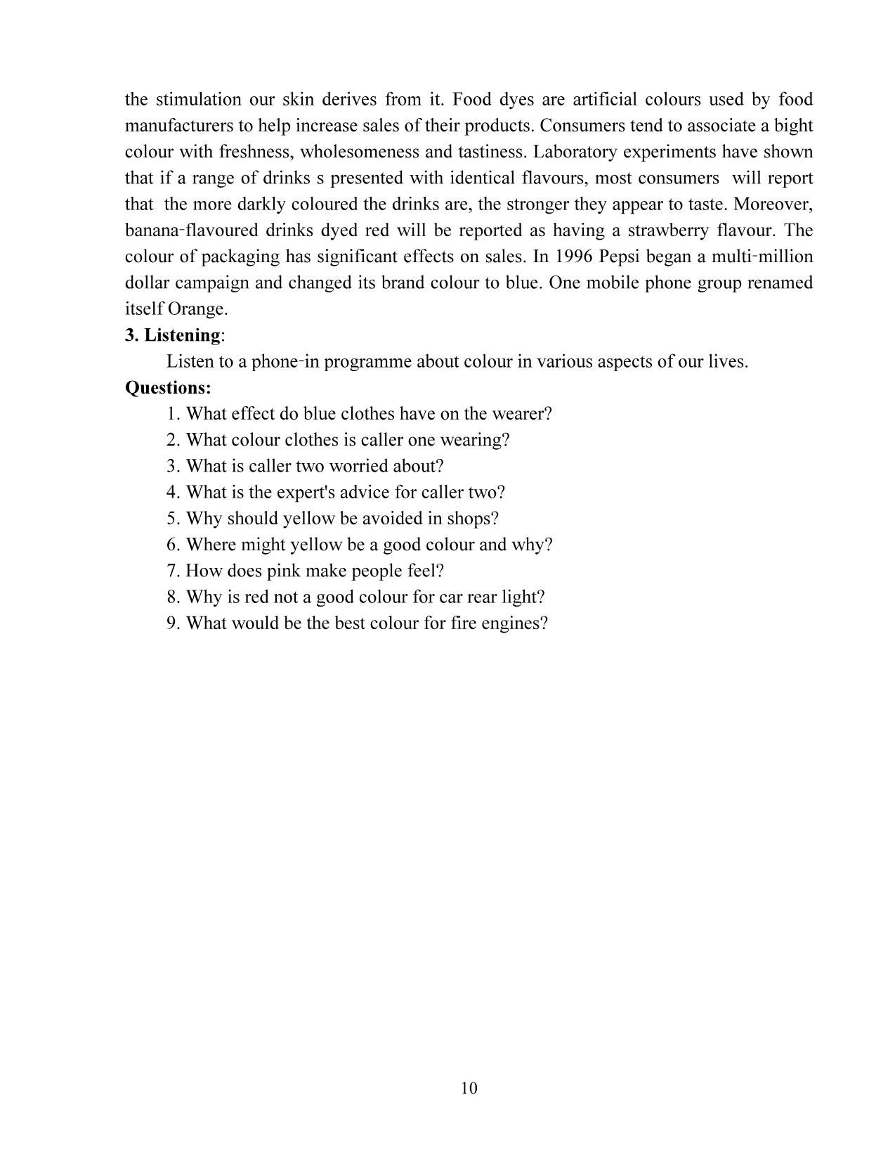 Giáo trình Speaking 3 (Phần 1) trang 10