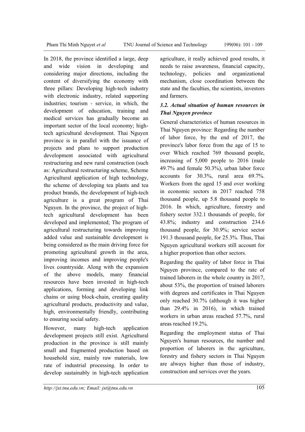Cuộc cách mạng công nghiệp 4.0 với phát triển nhân lực nông nghiệp công nghệ cao tỉnh Thái Nguyên trang 5