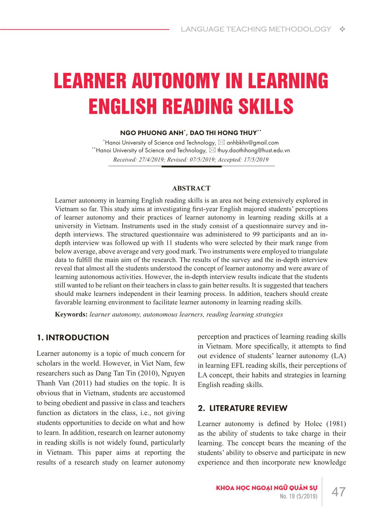 Learner autonomy in learning English reading skills trang 1