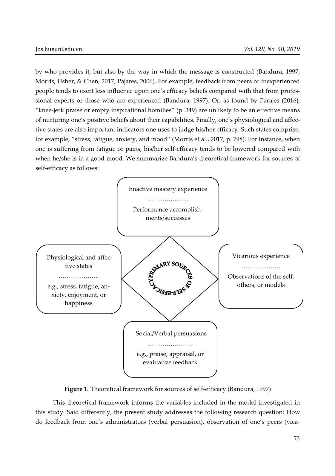 Modeling teacher self-efficacy as a function of peer observation, administrative feedback, job satisfaction, and work enjoyment trang 3