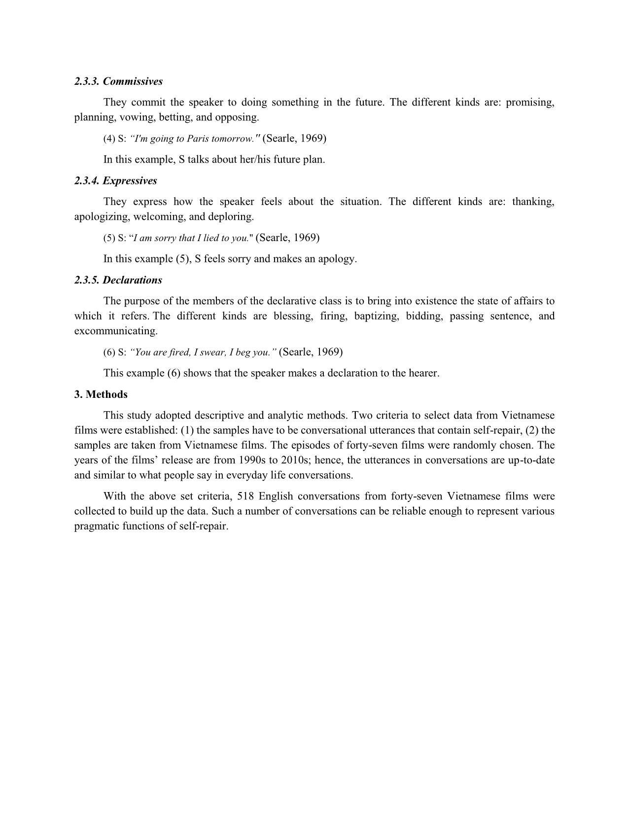 Pragmatic functions of self-repair in conversations from Vietnamese television films trang 4