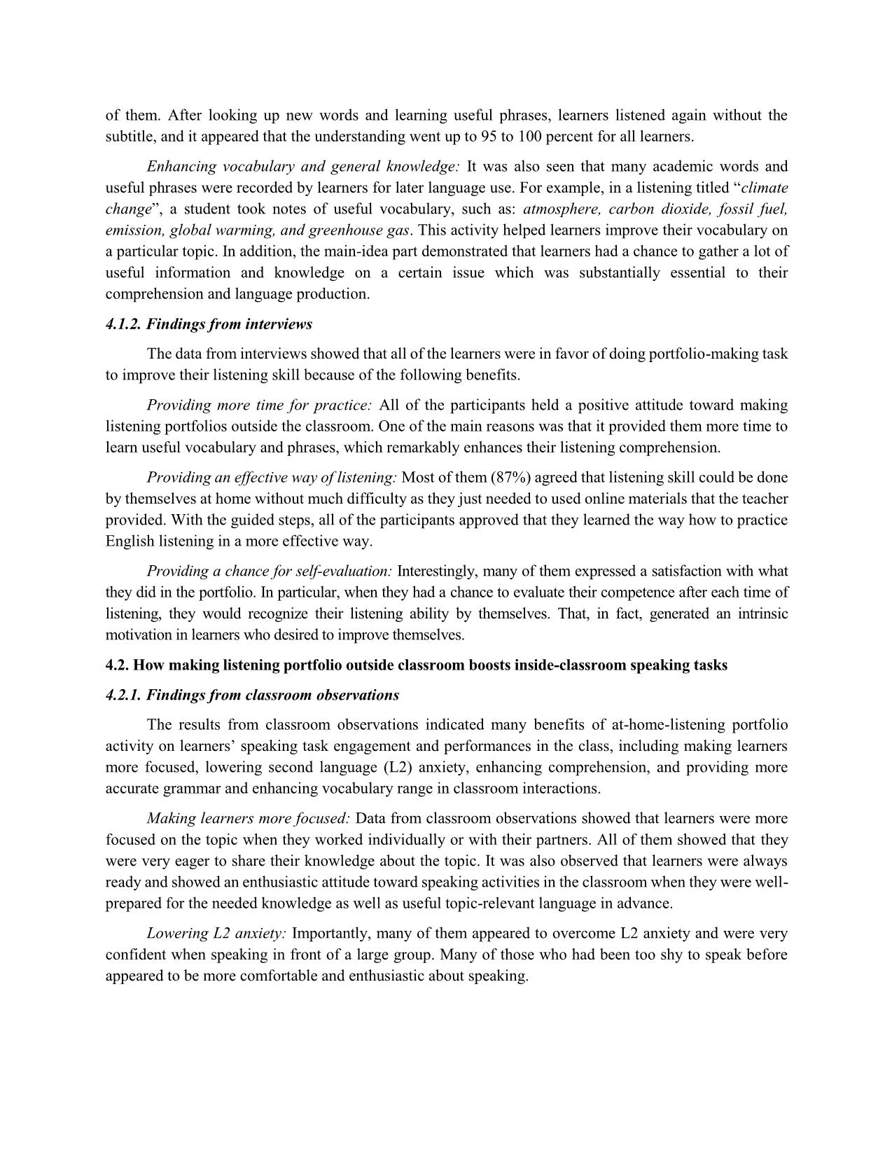 Redefining a flipped learning classroom: Using outside-classroom listening portfolio to boost inside-classroom speaking tasks trang 8