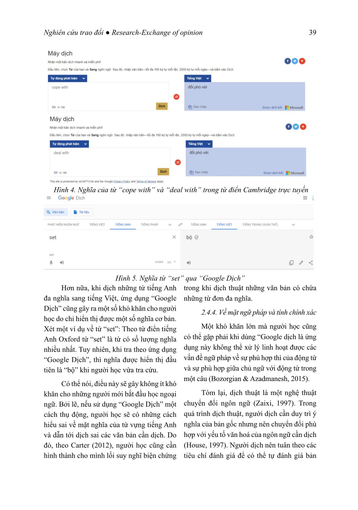 Sử dụng “Google dịch” để hỗ trợ thực hành dịch cho sinh viên chuyên ngữ năm thứ nhất – Trường Đại học Hồng Đức trang 5