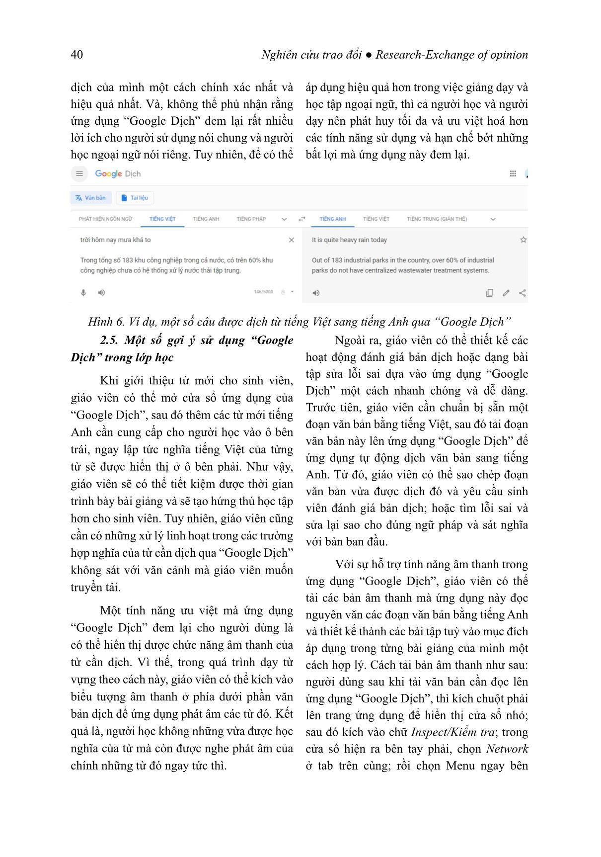 Sử dụng “Google dịch” để hỗ trợ thực hành dịch cho sinh viên chuyên ngữ năm thứ nhất – Trường Đại học Hồng Đức trang 6
