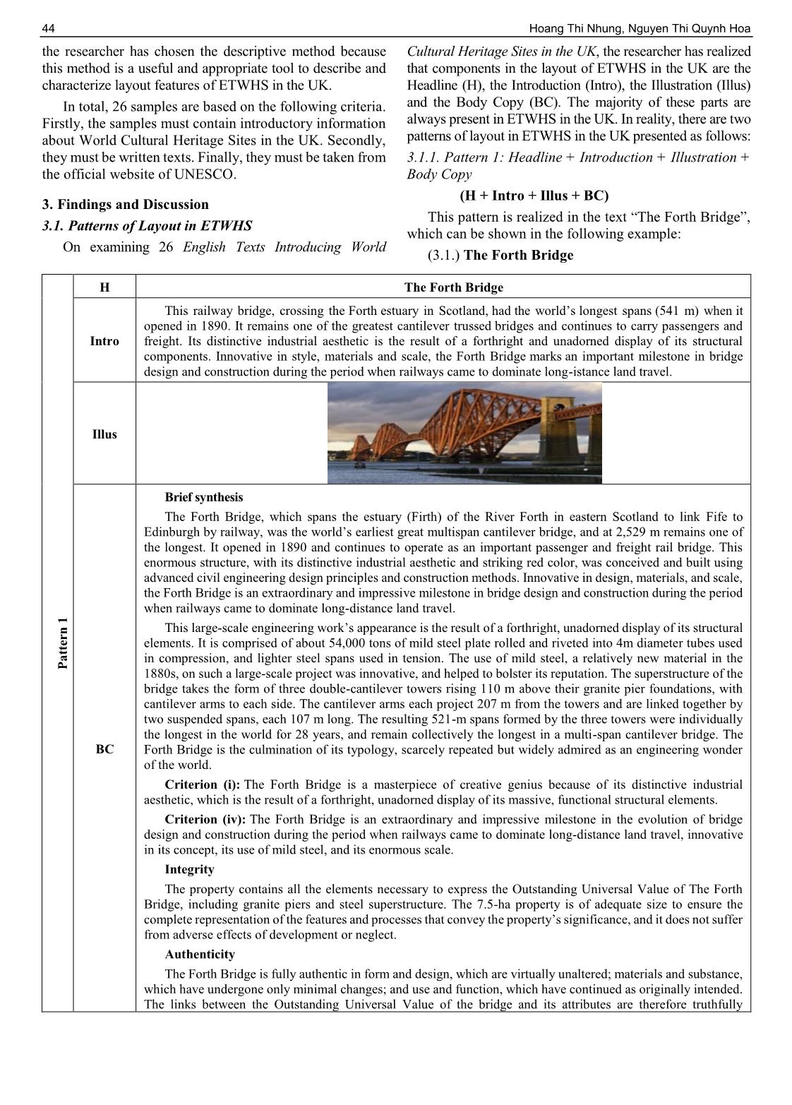 An investigation into layout features of English texts introducing world cultural heritage sites in the United Kingdom trang 2