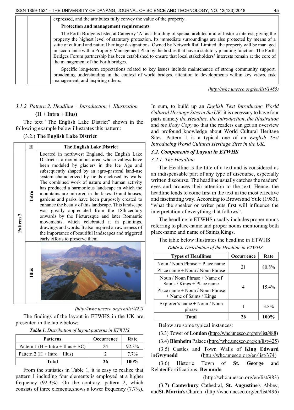 An investigation into layout features of English texts introducing world cultural heritage sites in the United Kingdom trang 3