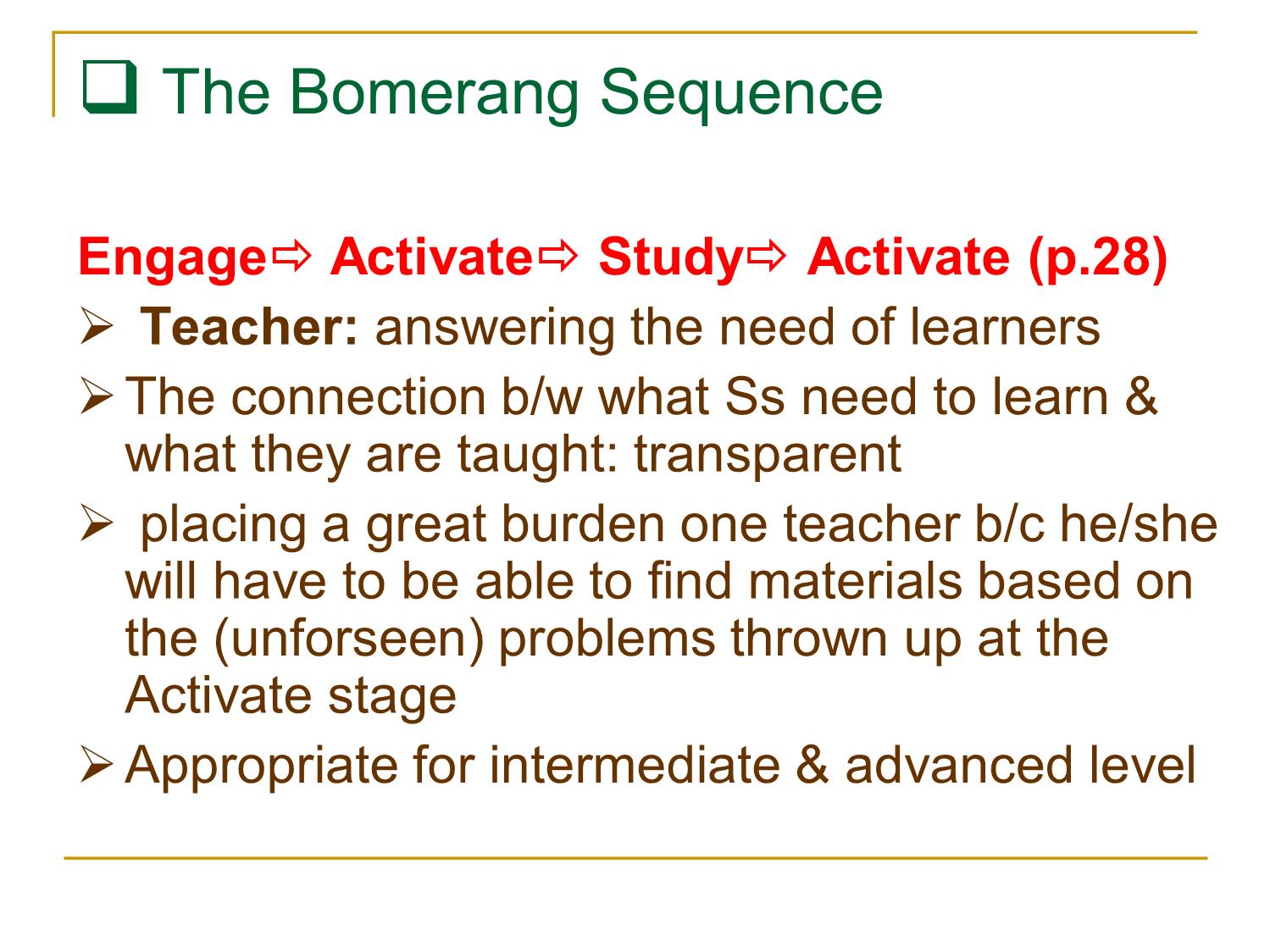 Bài giảng Phương pháp giảng dạy Tiếng Anh - Chapter 4: How to describe learning & teaching trang 10
