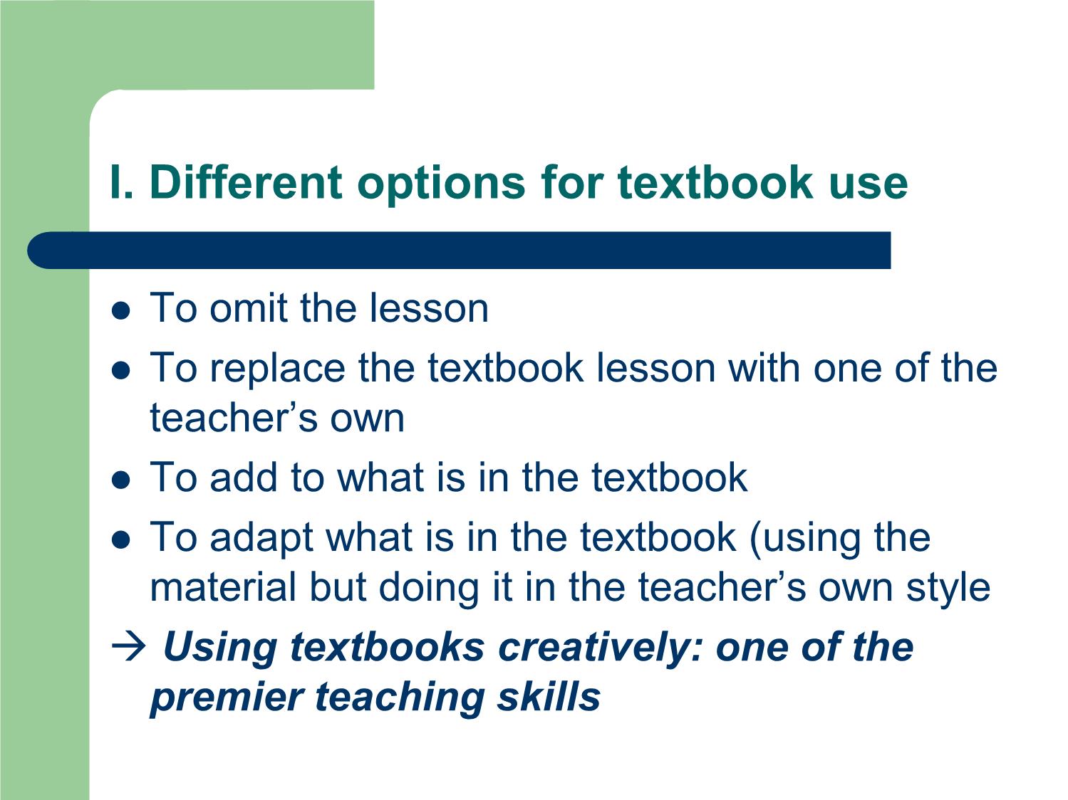 Bài giảng Phương pháp giảng dạy Tiếng Anh - Chapter 11: How to use textbooks trang 2
