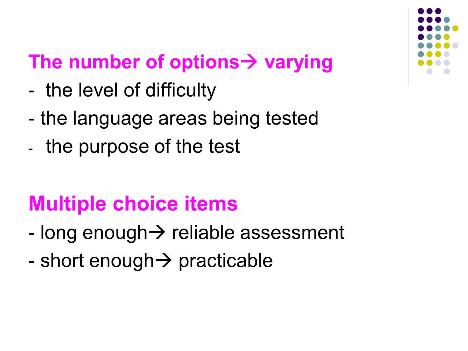 Bài giảng Phương pháp kiểm tra và đánh giá học tập - Chapter 3: Objective testing trang 10