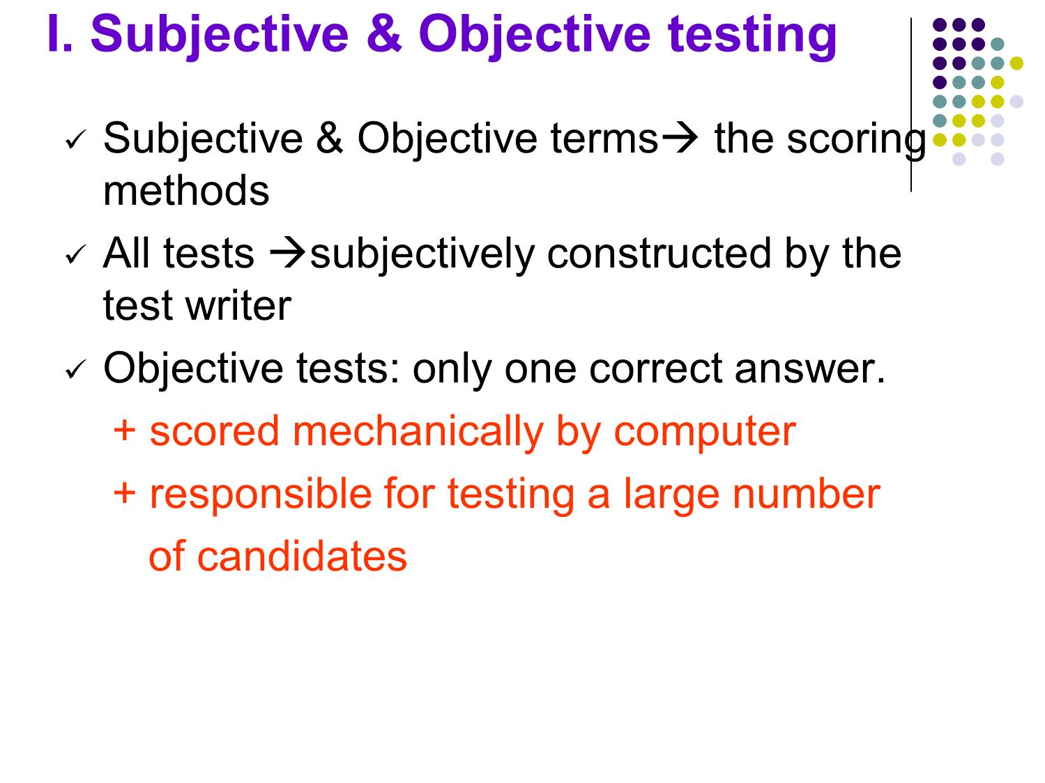 Bài giảng Phương pháp kiểm tra và đánh giá học tập - Chapter 3: Objective testing trang 2
