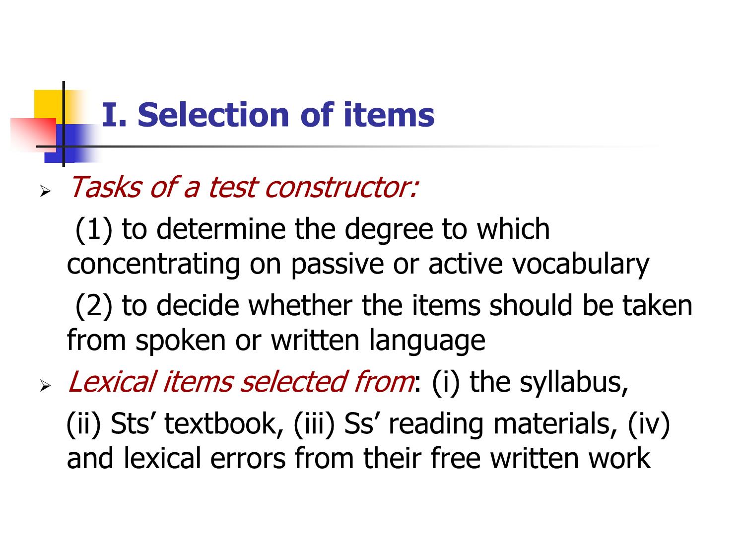 Bài giảng Phương pháp kiểm tra và đánh giá học tập - Chapter 5: Testing vocabulary trang 3