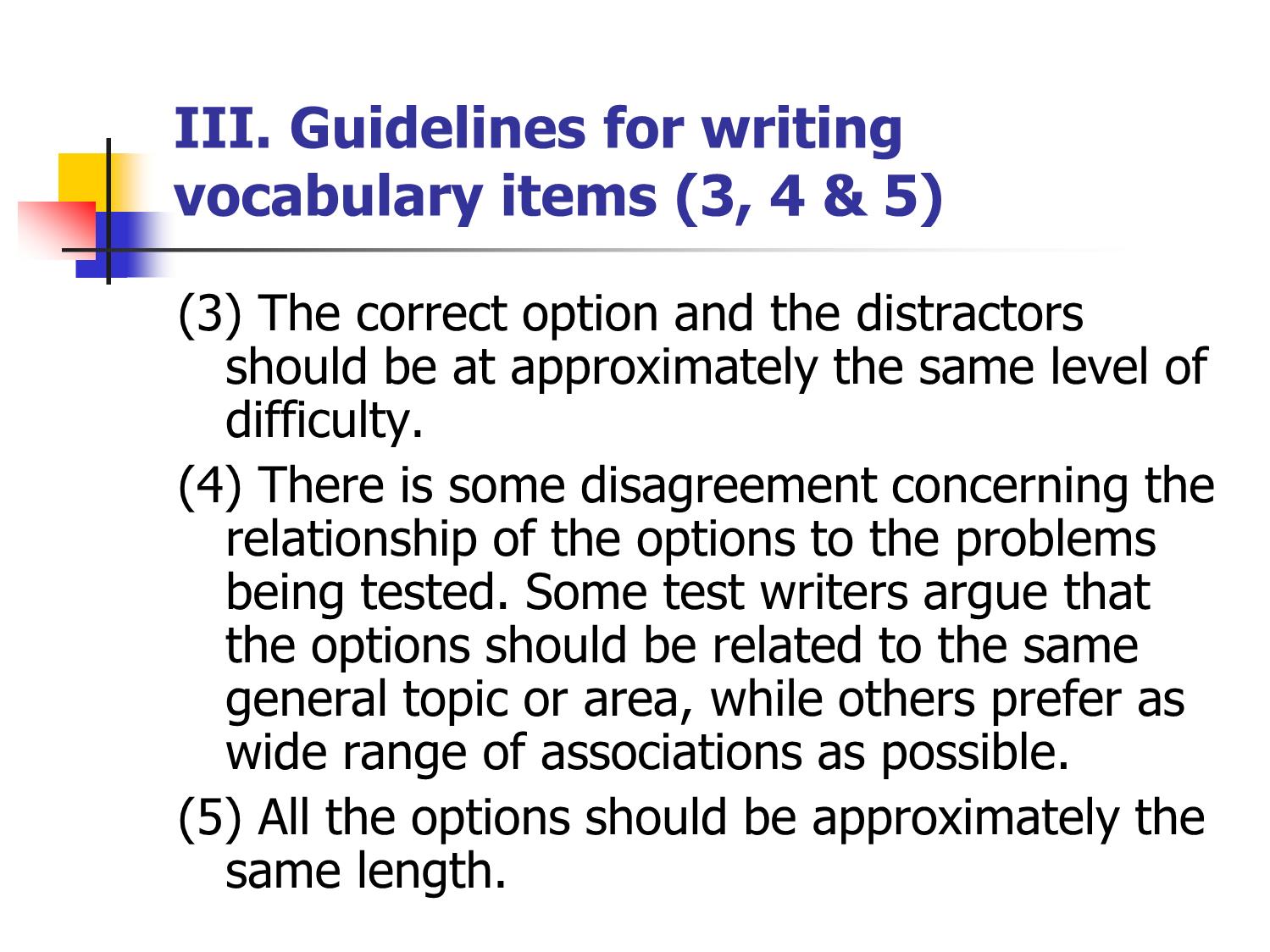 Bài giảng Phương pháp kiểm tra và đánh giá học tập - Chapter 5: Testing vocabulary trang 8