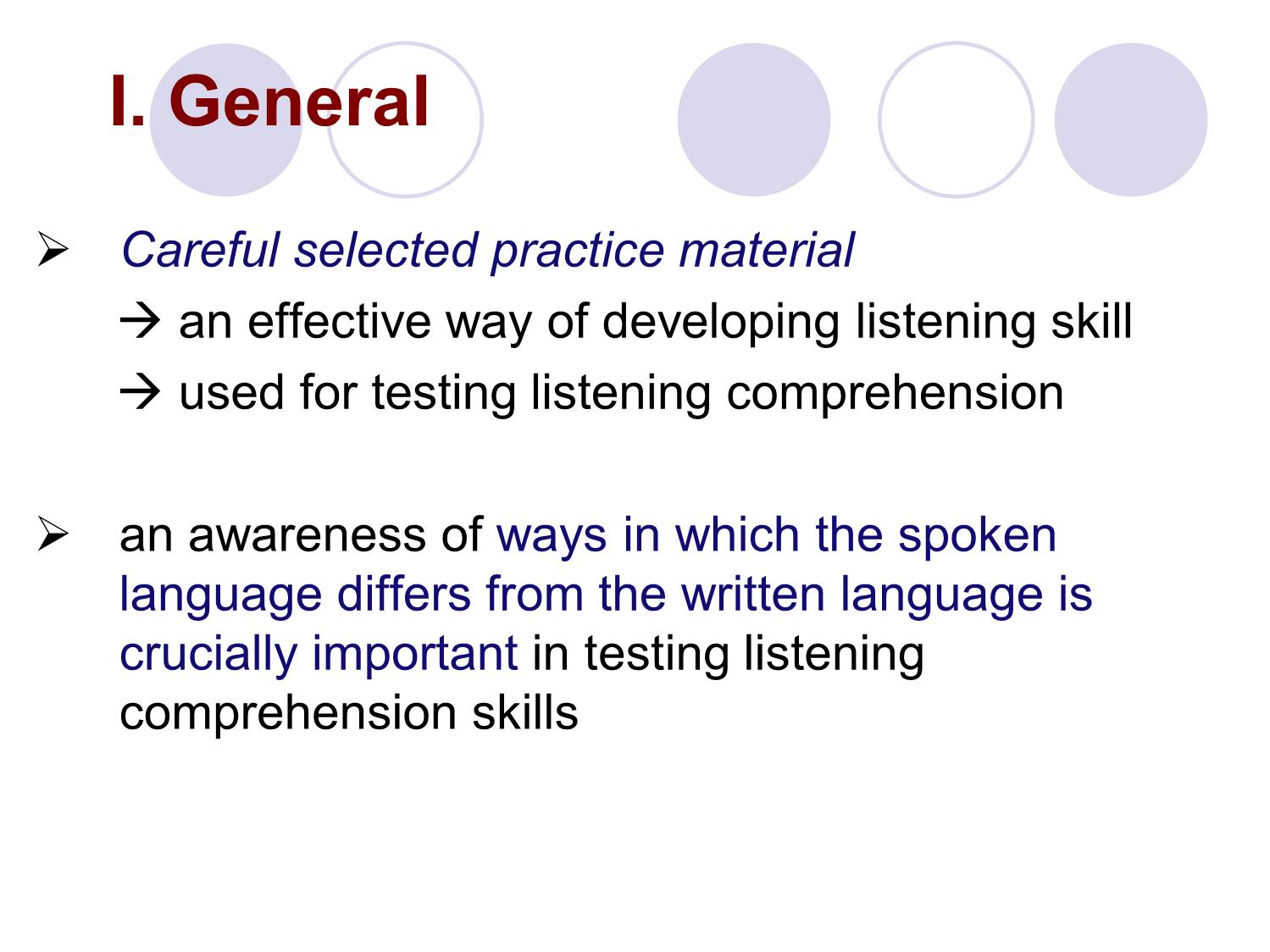 Bài giảng Phương pháp kiểm tra và đánh giá học tập - Chapter 6: Listening comprehension tests trang 2