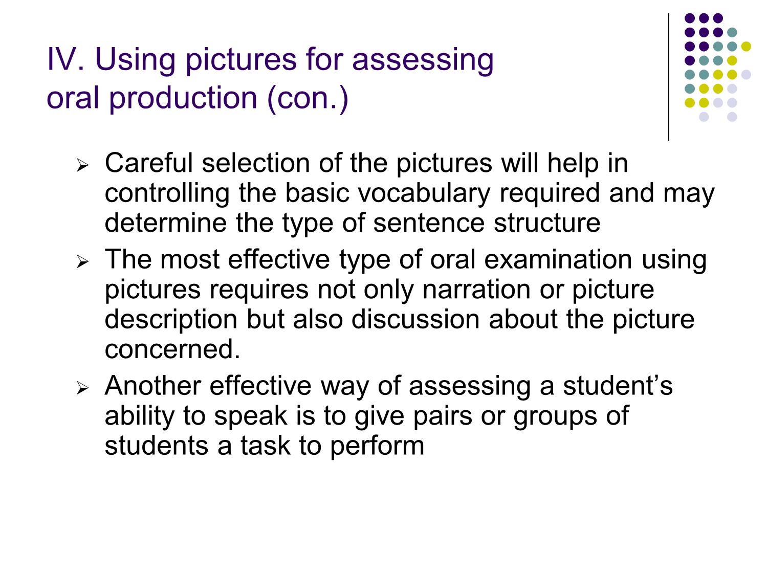 Bài giảng Phương pháp kiểm tra và đánh giá học tập - Chapter 7: Oral production tests trang 7