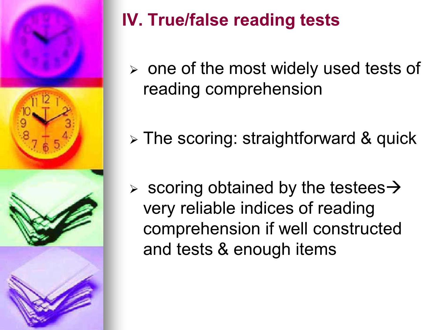 Bài giảng Phương pháp kiểm tra và đánh giá học tập - Chapter 8: Testing reading comprehension trang 3