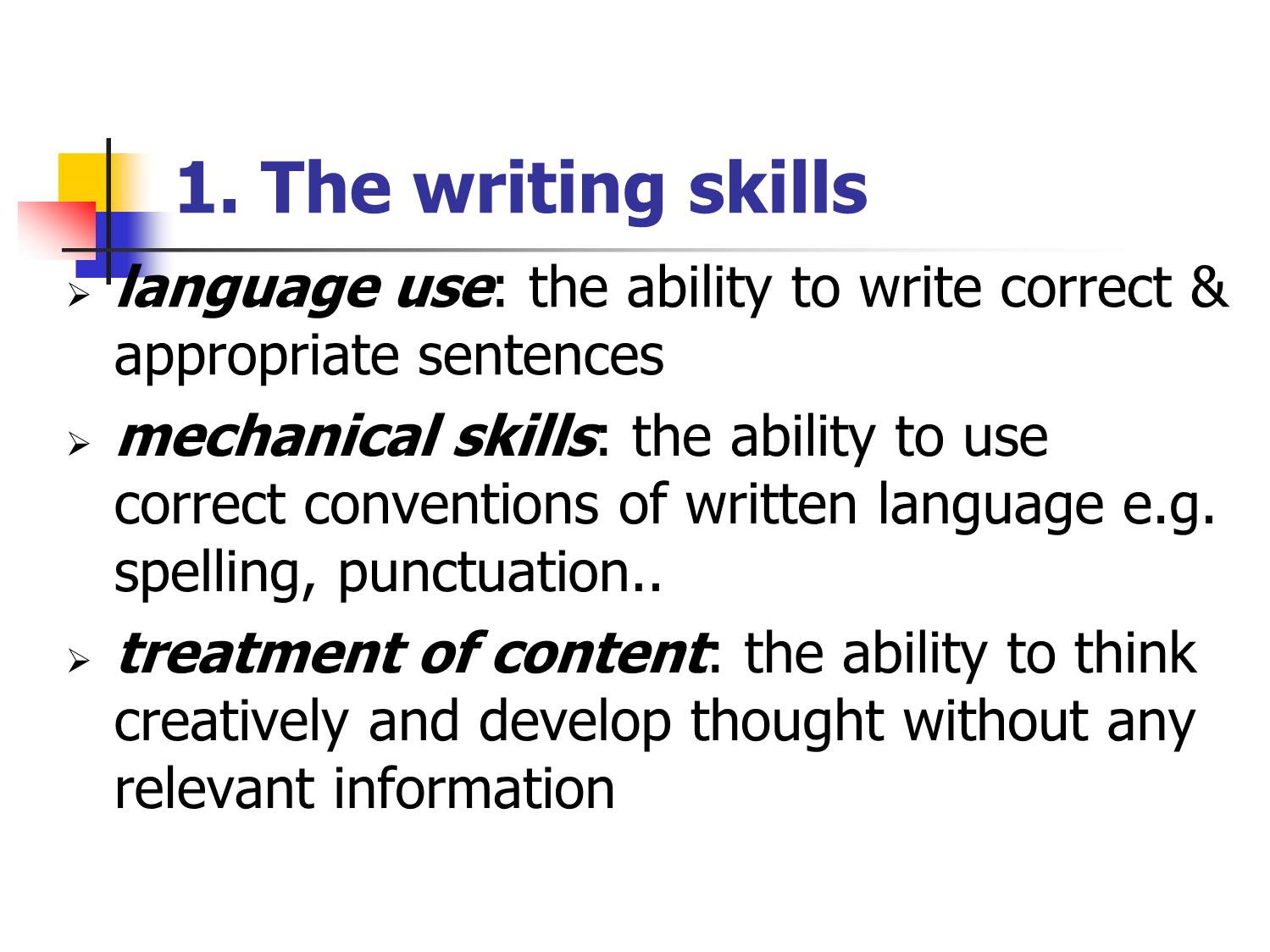 Bài giảng Phương pháp kiểm tra và đánh giá học tập - Chapter 9: Testing the writing skills trang 3