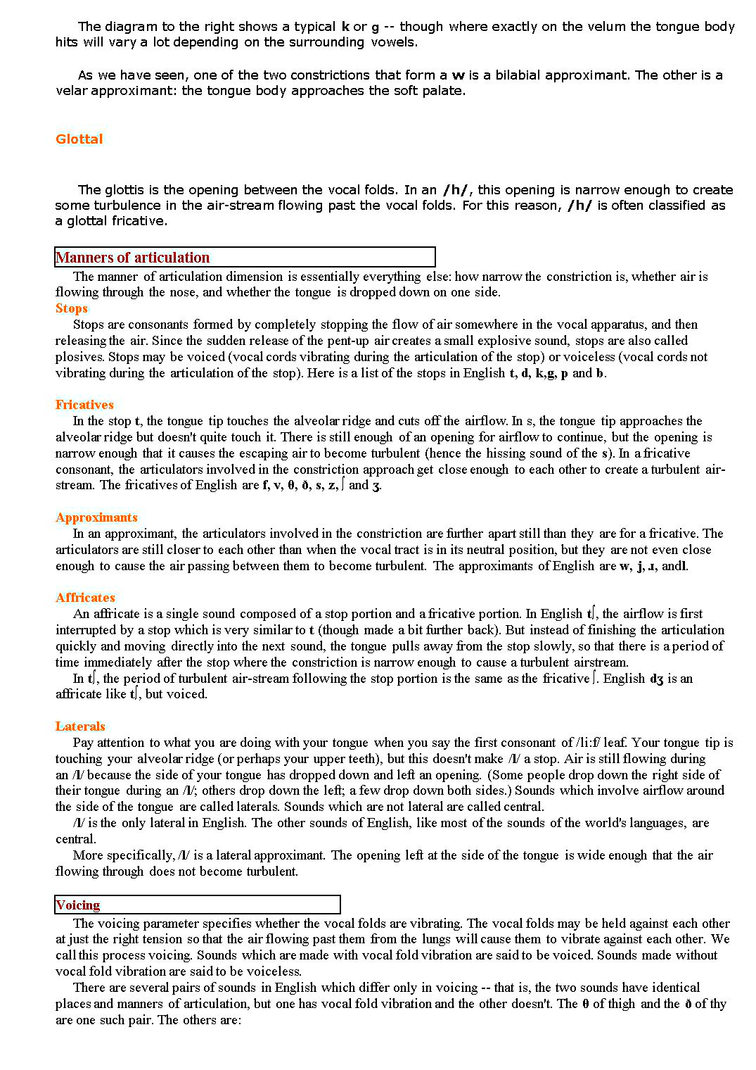 Tài liệu học phần Ngữ âm học (B1 & B2) trang 8