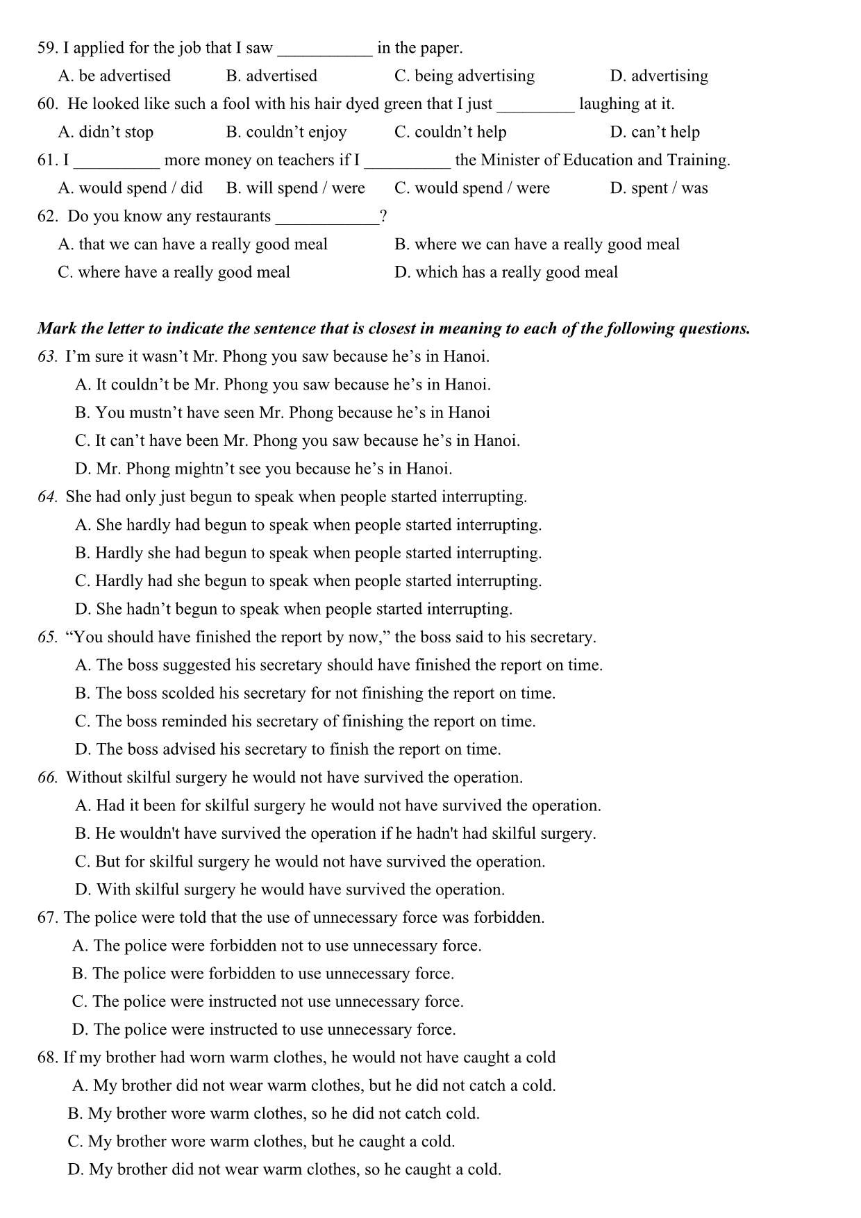 Focus on grammatical points trang 4