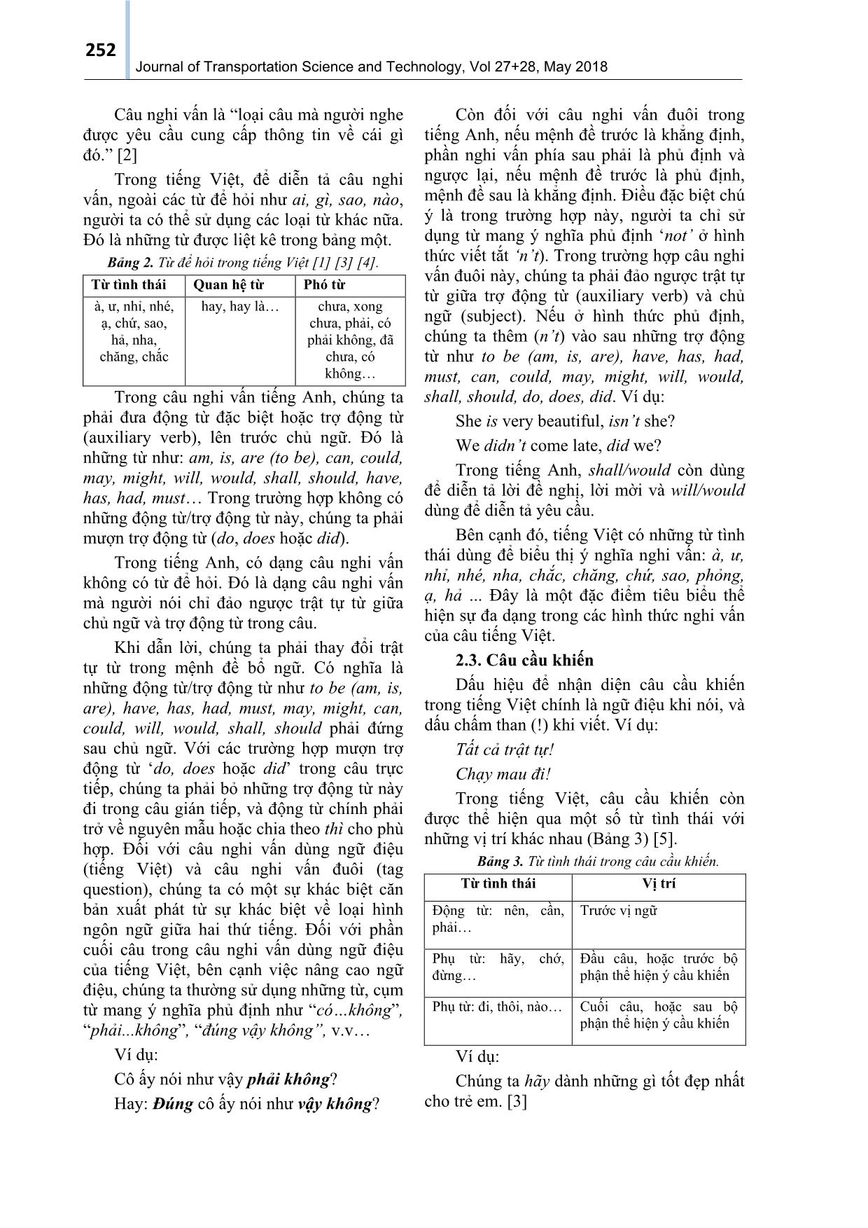 Những khác biệt cơ bản về cấu trúc câu trong tiếng Việt và tiếng Anh trang 3