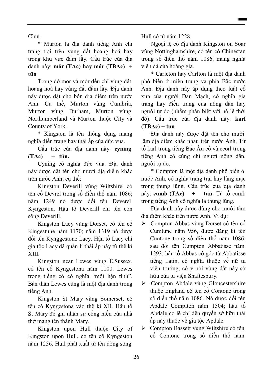 Từ tố cổ hām và tūn trong địa danh tiếng Anh trang 5