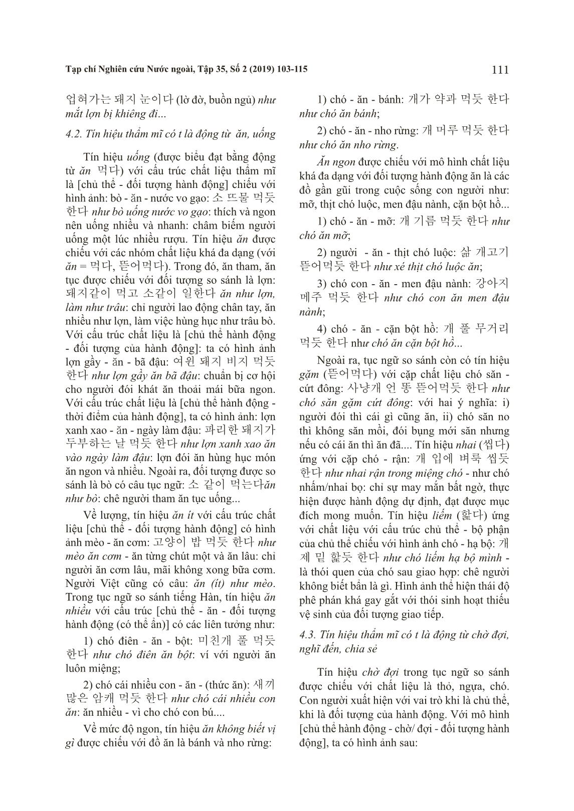 Đặc trưng tín hiệu thẩm mĩ của tục ngữ so sánh tiếng Hàn có yếu tố chỉ con giáp trang 9