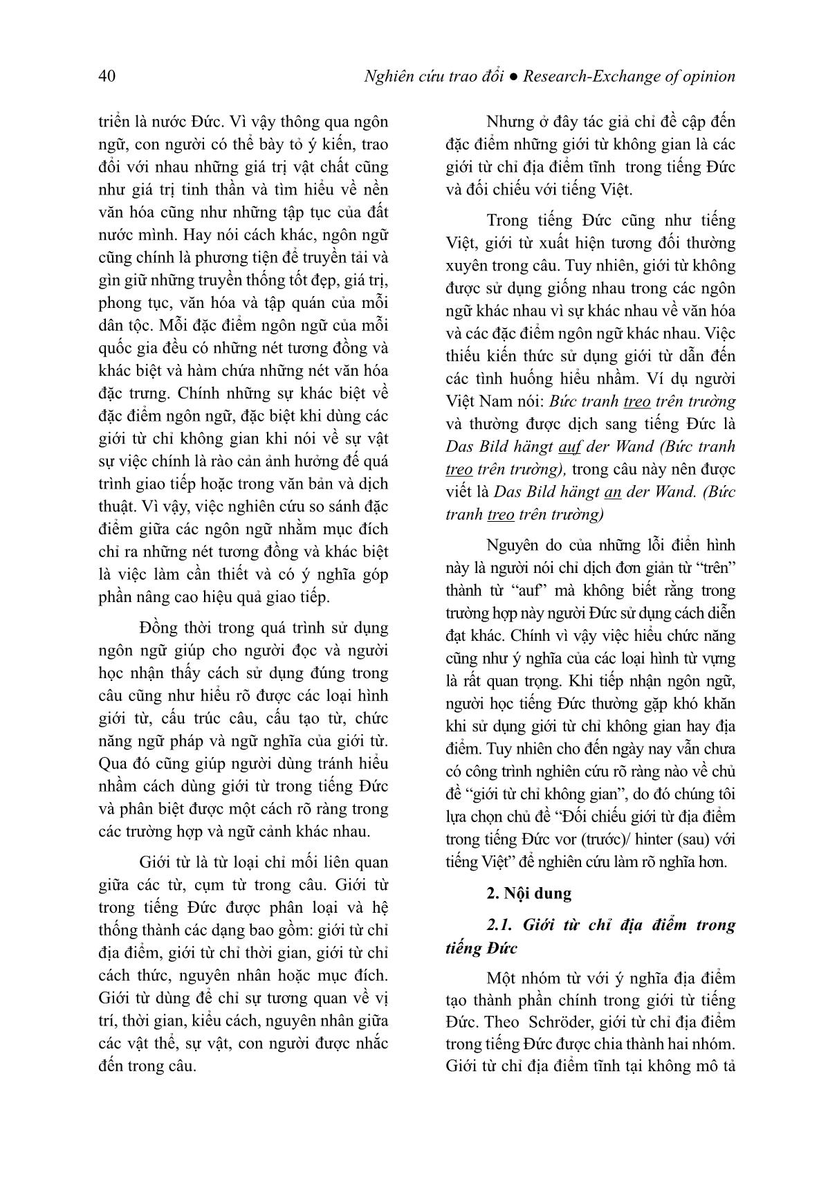 Đối chiếu giới từ địa điểm trong tiếng Đức vor (trước)/ hinter (sau) với tiếng Việt trang 2